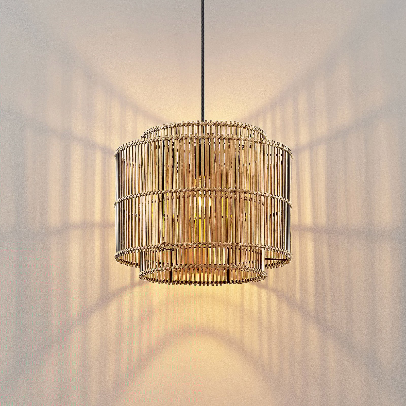 Bridga Pendant Bamboo - Lindby