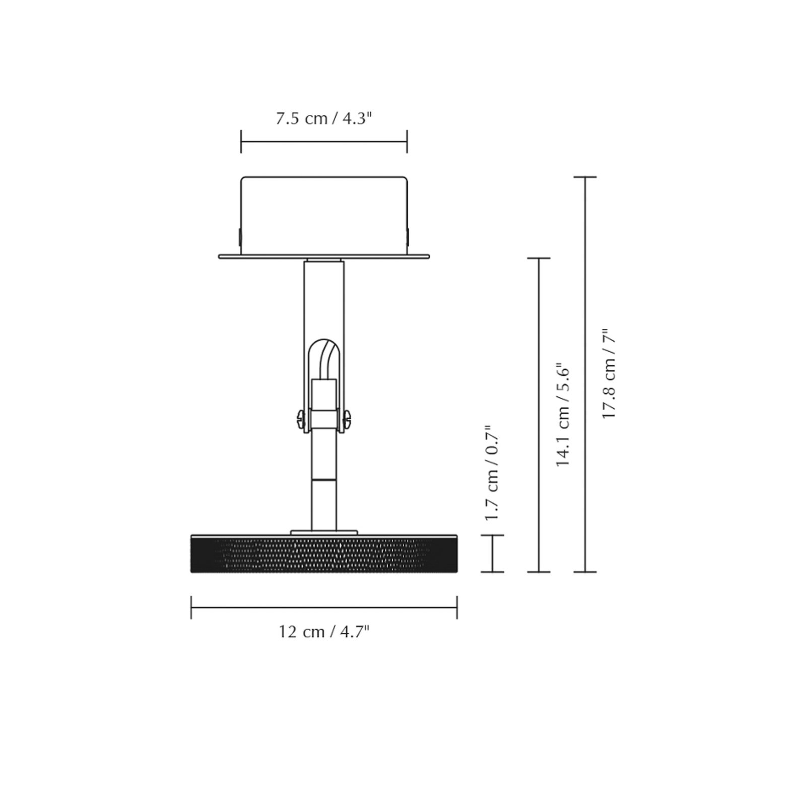 UMAGE LED-Strahler Asteria Spot, Ø 12 cm, vermessingt