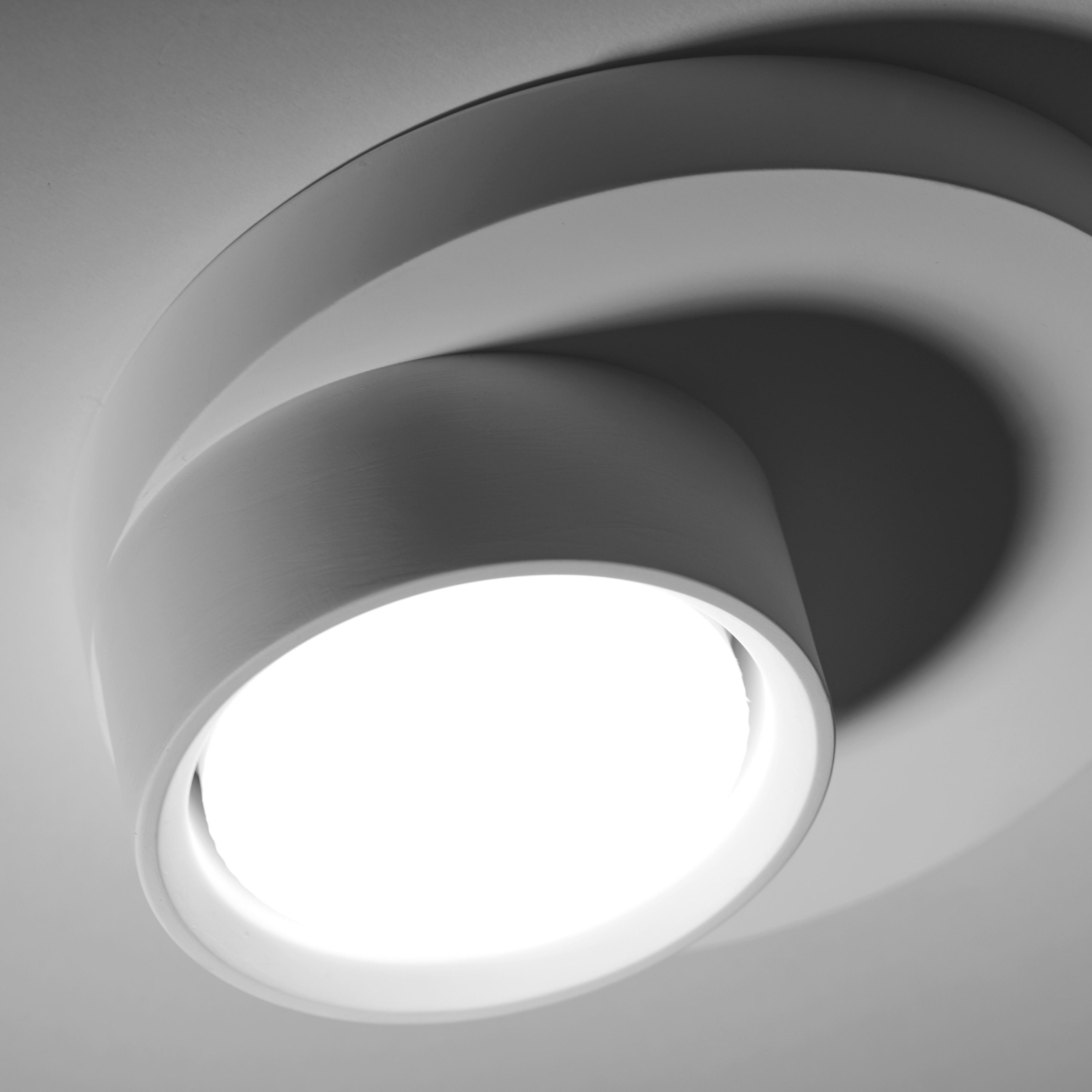 Demetra ceiling lamp, Ø 16 cm, white, plaster, GX53