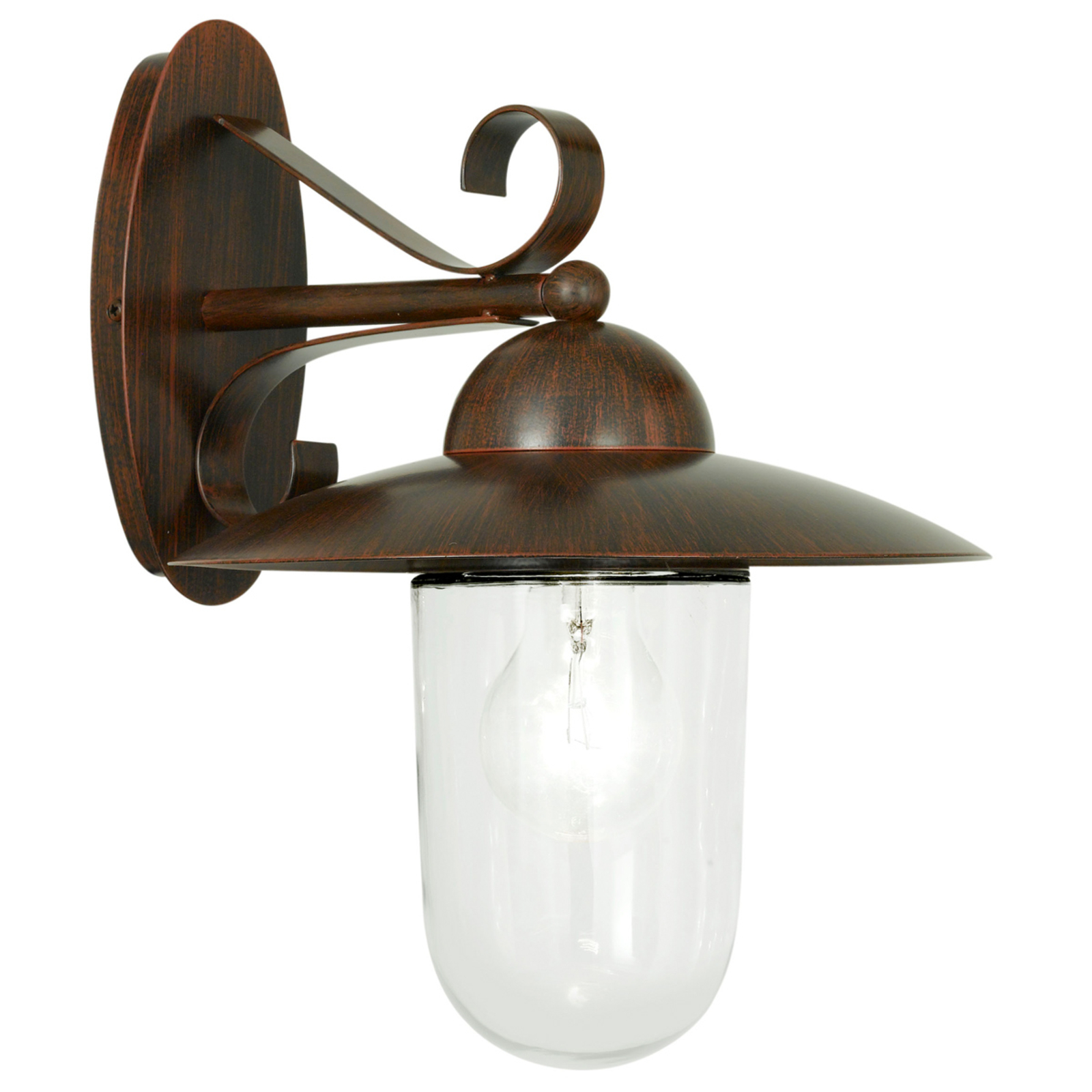 Buitenwandlamp MILTON I  antiekbruin