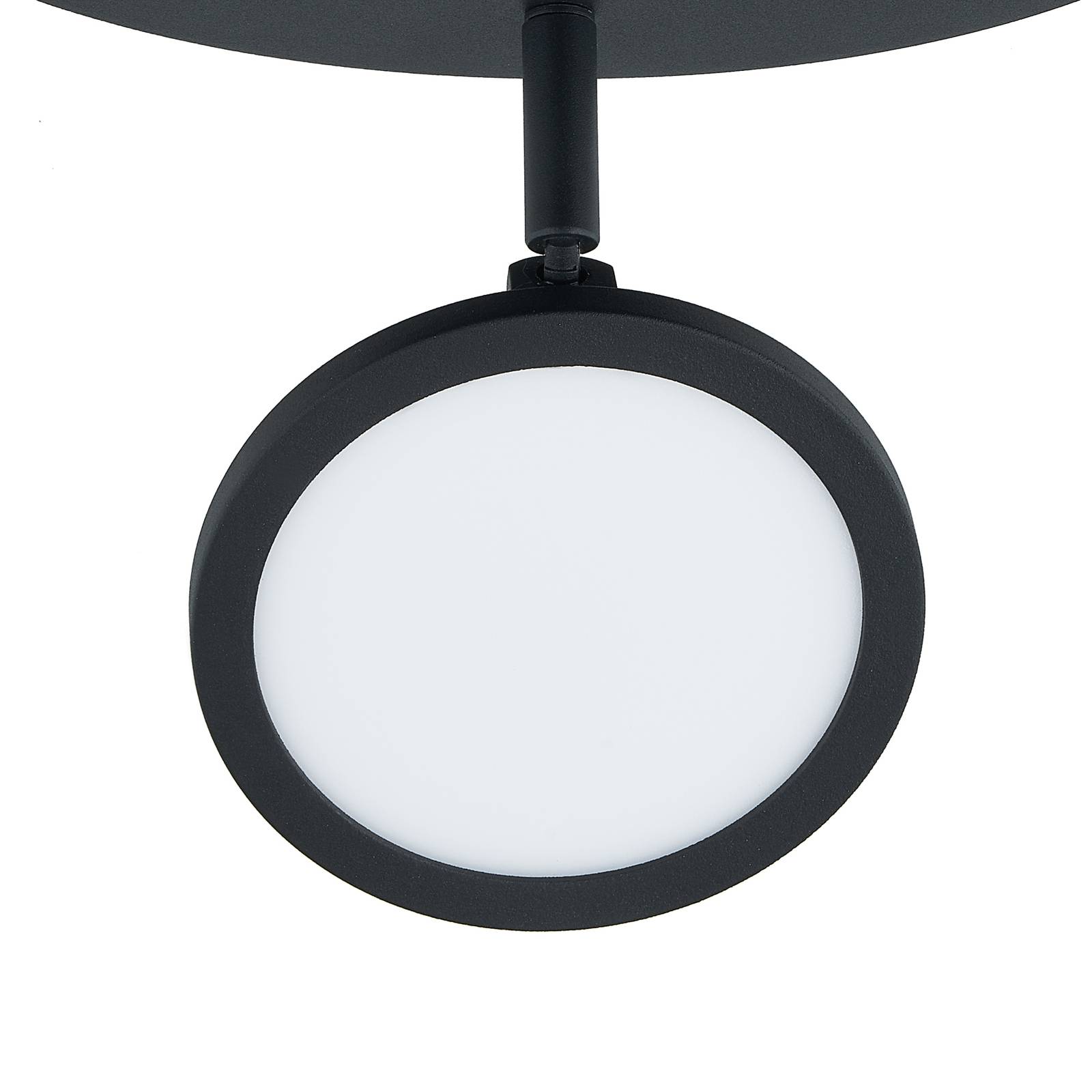 Lampa sufitowa LED Manel, czarna, żelazo, Ø 22 cm