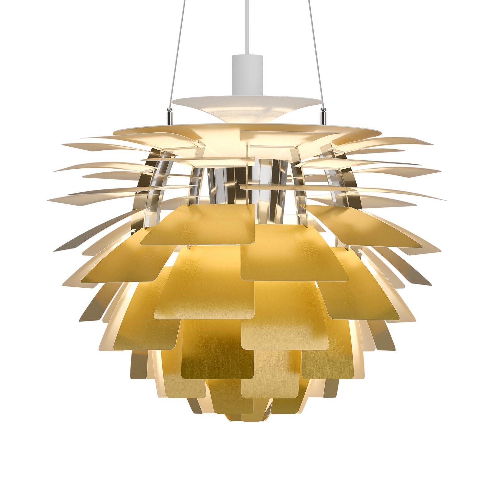 Viseća lampa PH Artichoke V4, mesing, Ø 60 cm, Louis Poulsen