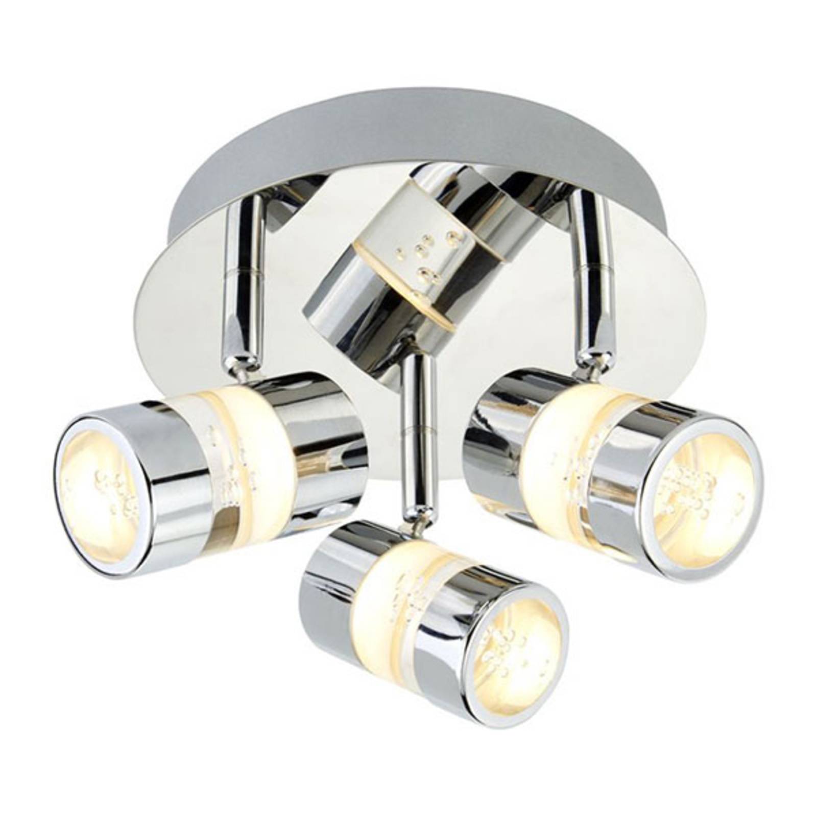 Bubbles - led 3 Licht Badezimmer Deckenstrahler Chrom Bubble Effect IP44 - Searchlight
