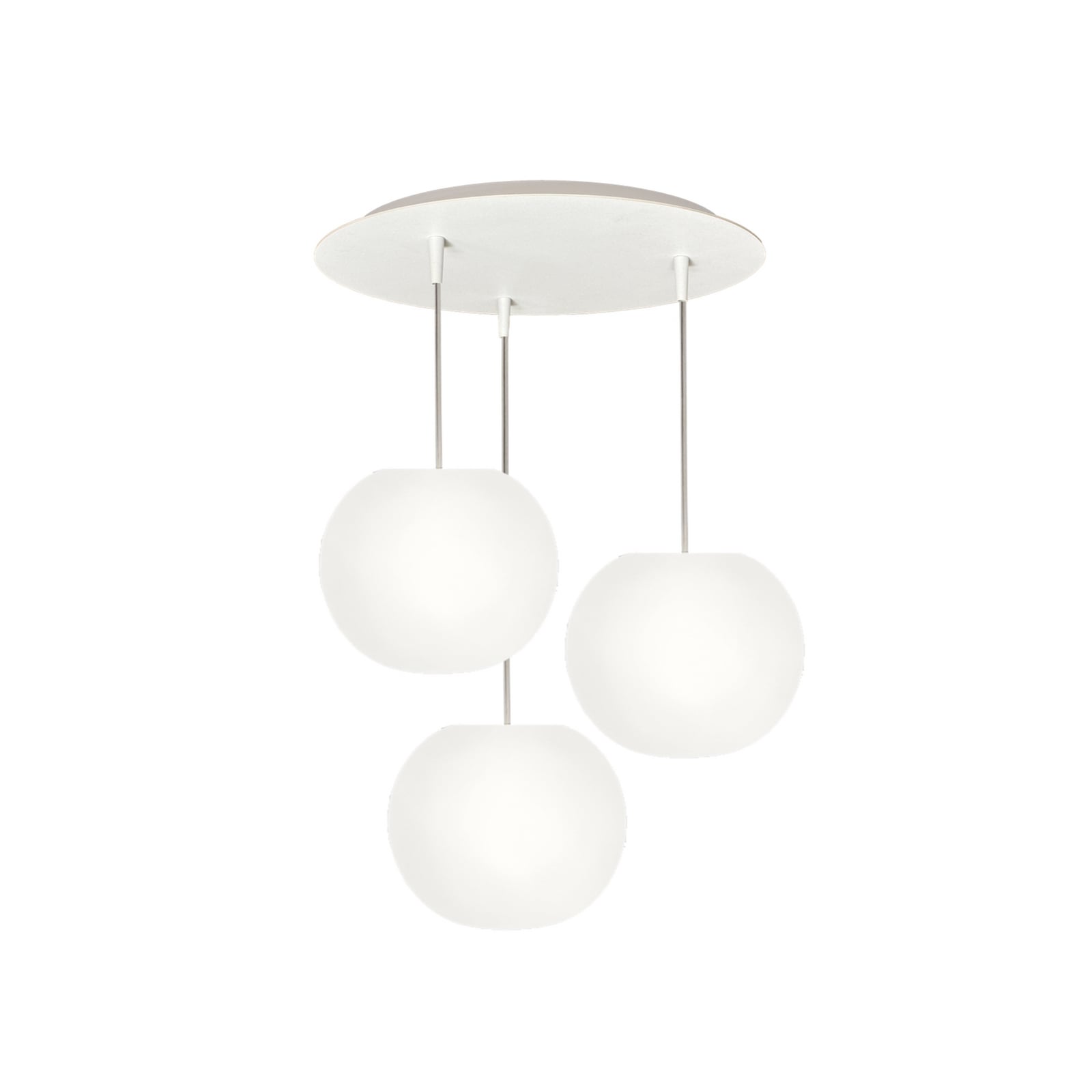Suspension Casablanca Acai, blanche, ronde, à 3 lampes, Ø 21 cm, E27 Suspension Casablanca Acai, blanche, ronde, à 3 lampes, Ø 21 cm, E27
