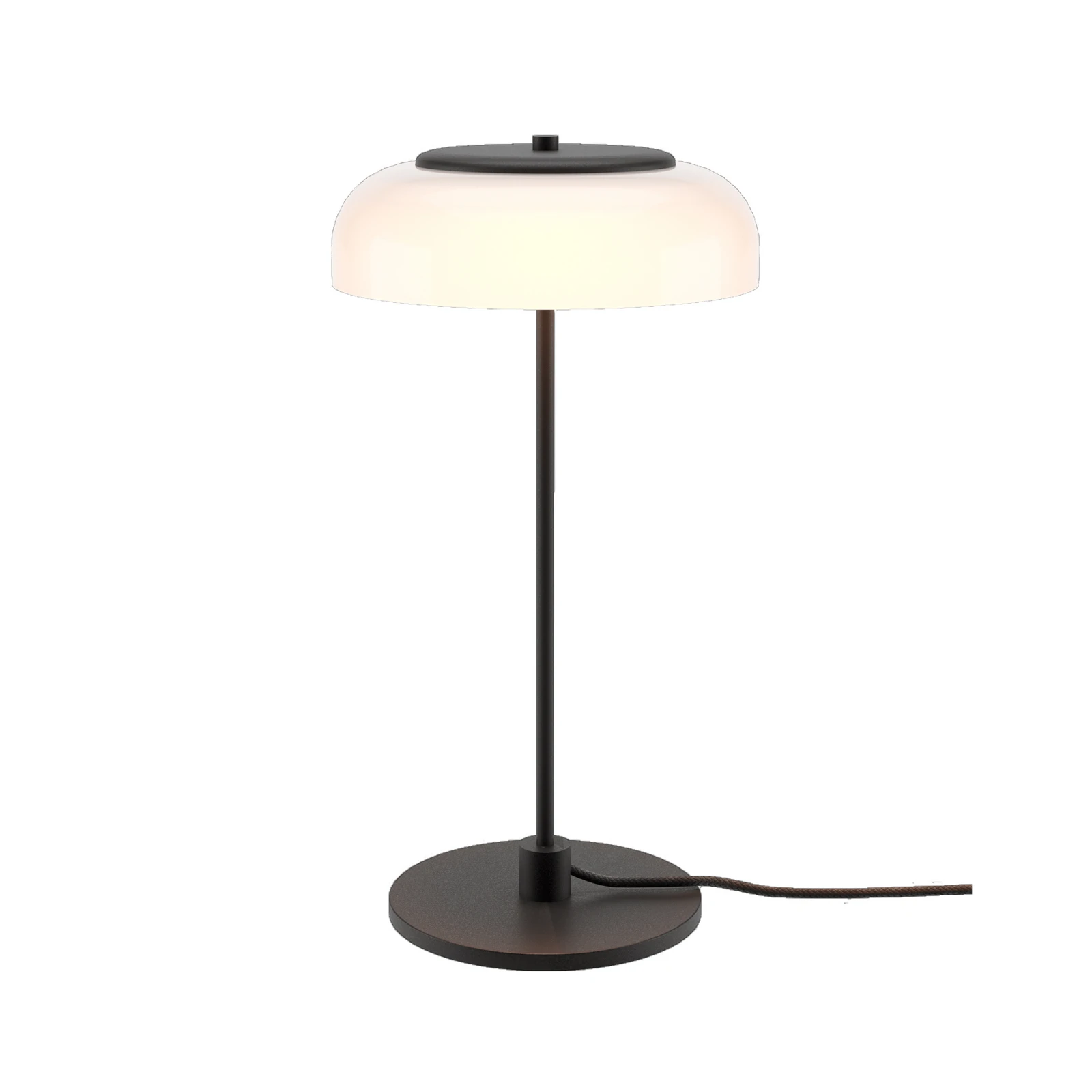 Nuura LED-bordlampe Blossi, høyde 43 cm, svart/opal