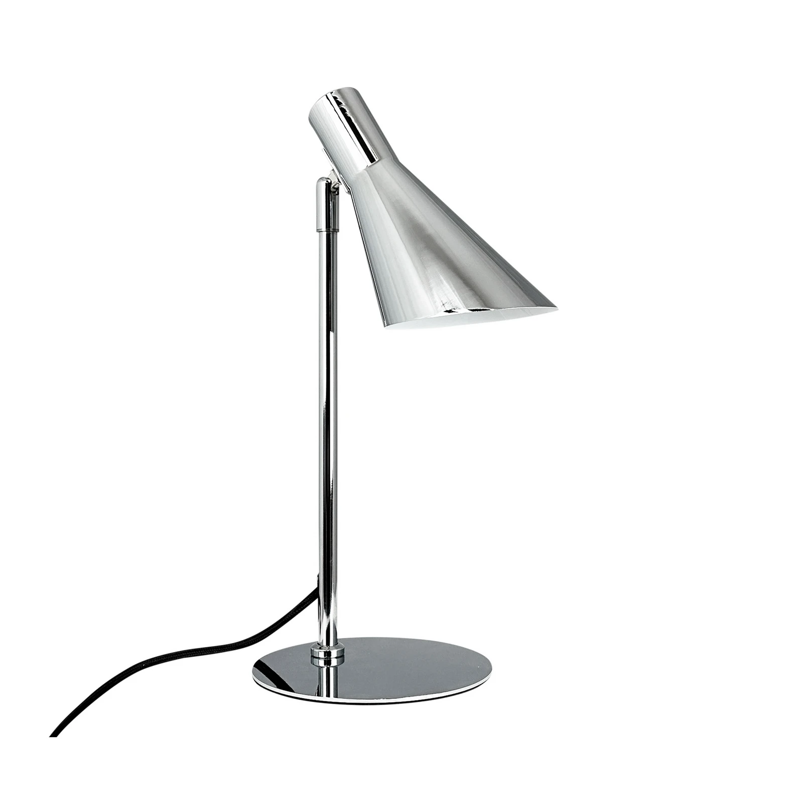 Dyberg Larsen tafellamp DL12, chroom, hoogte 39,5 cm, metaal