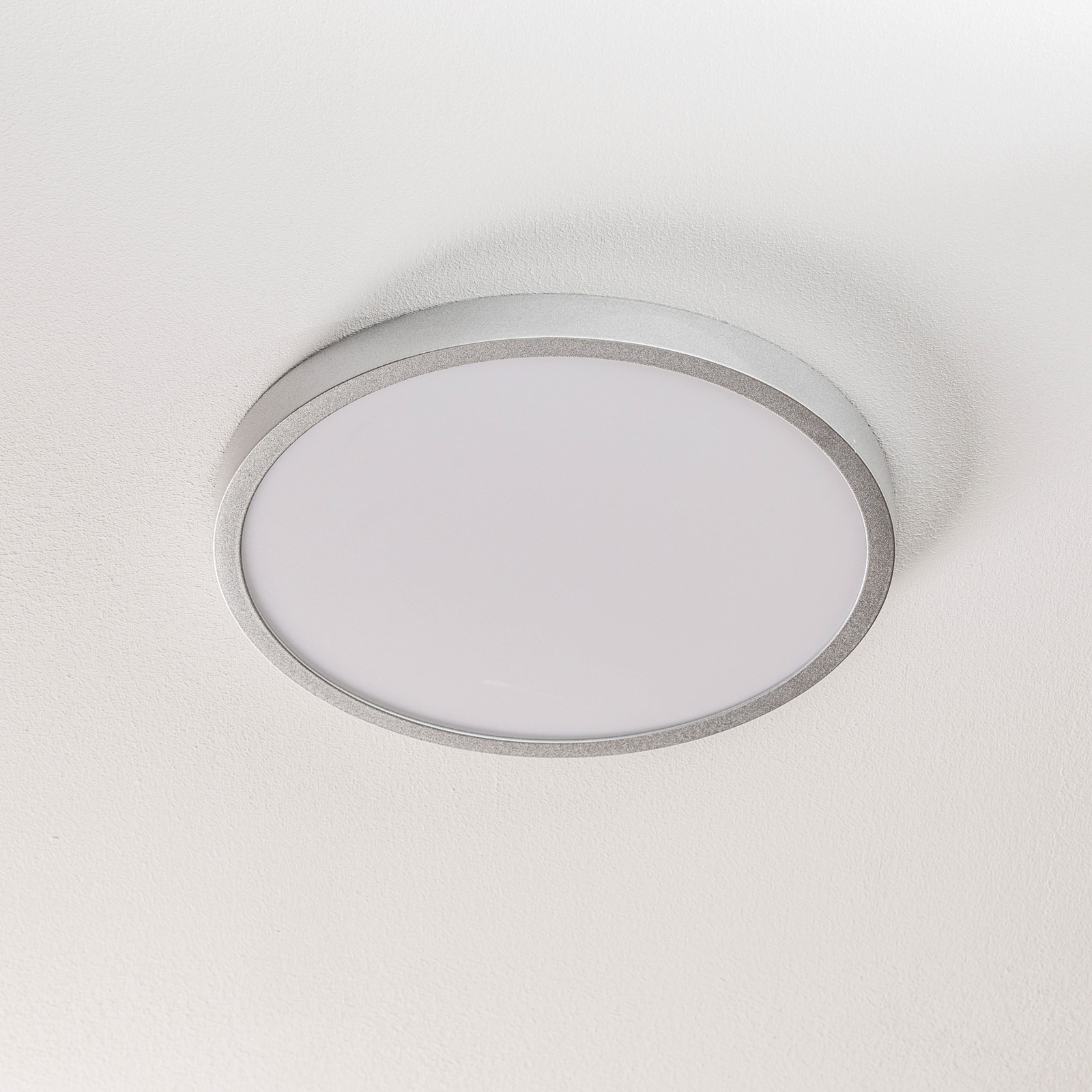 LED griestu gaisma Vika, apaļa, titāna matēta, Ø 30cm