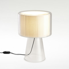 MARSET Stolná lampa Mercer, bavlna, Ø 38 cm