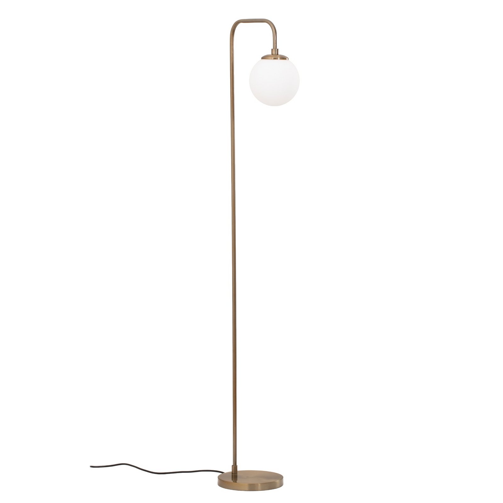 Gulvlampe Viran, antik guld, glas, højde 146 cm, E14