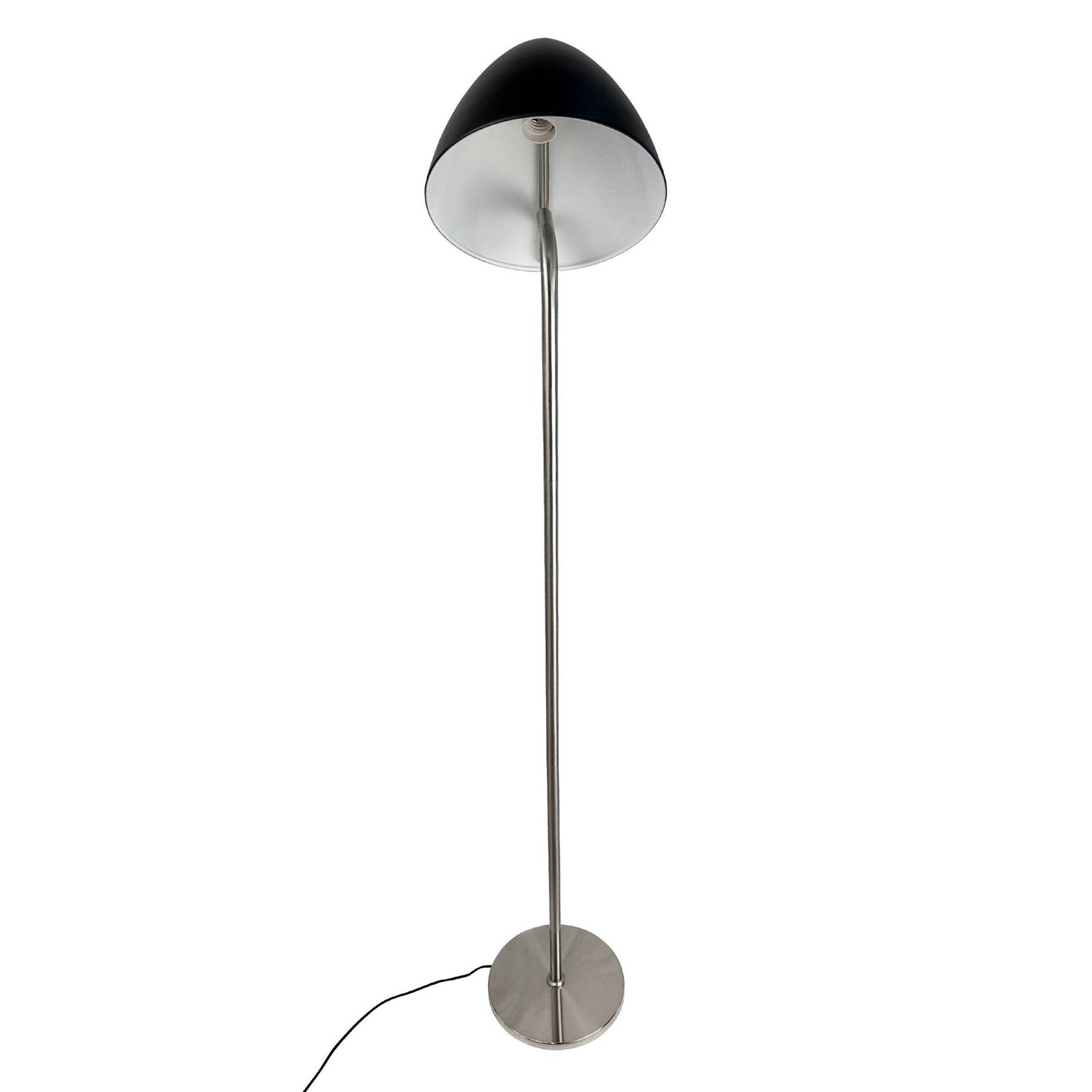 Dyberg Larsen lampa podłogowa Oulu, czarny/stal, wysokość 128 cm