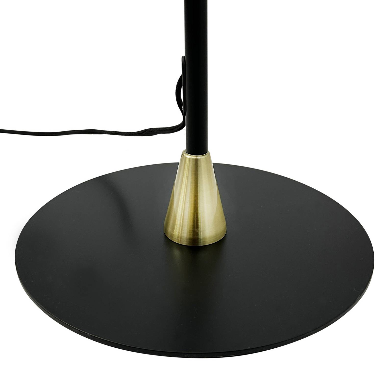 Dyberg Larsen Lampa podłogowa Lilje, czarna, wysokość 135 cm, 2-punktowa.
