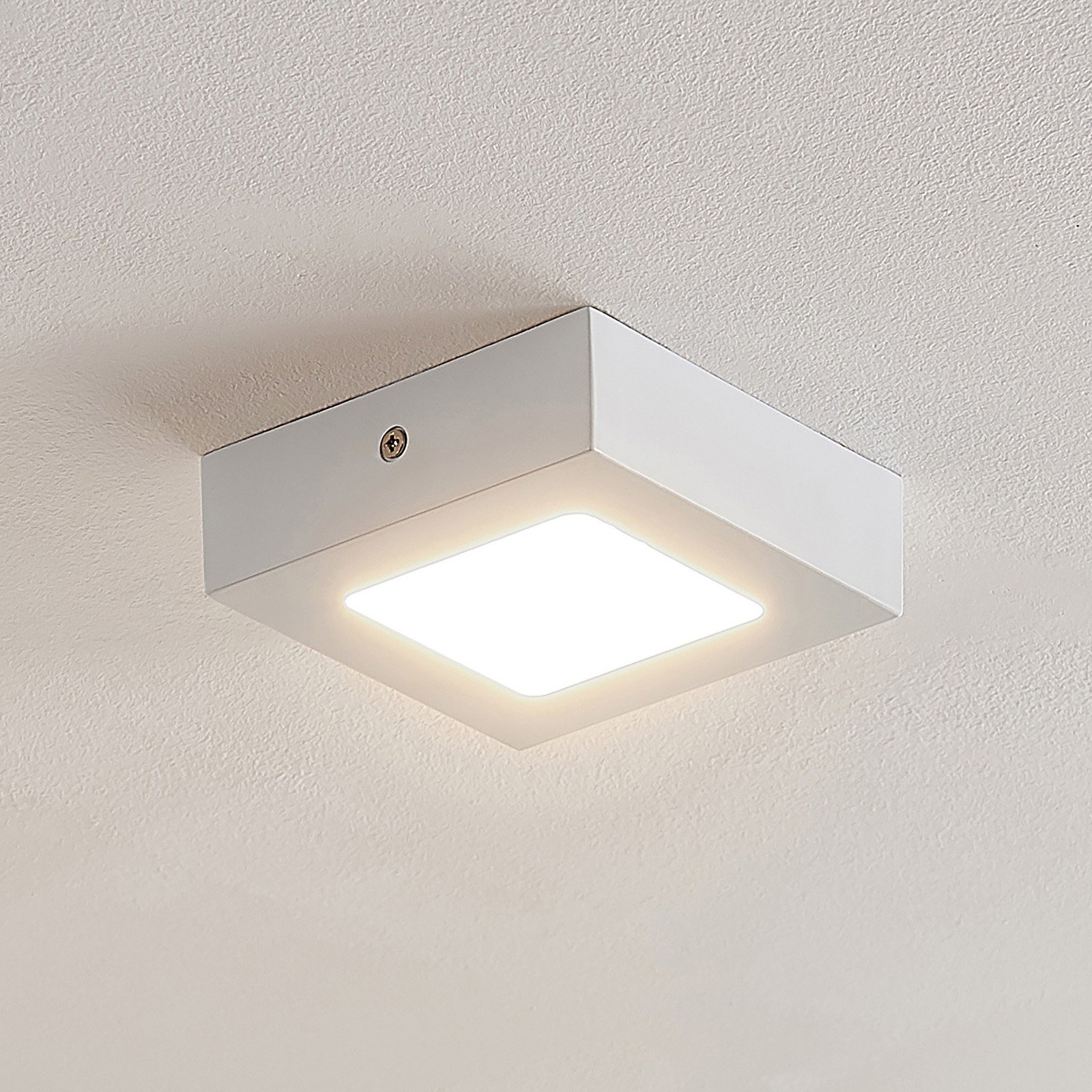 ELC Merina LED downlight white 12 x cm, for Living / Dining Room, aluminium, 6 W, energy efficiency: A+, L: 12 cm, W: 12 cm, H: 3.5 cm