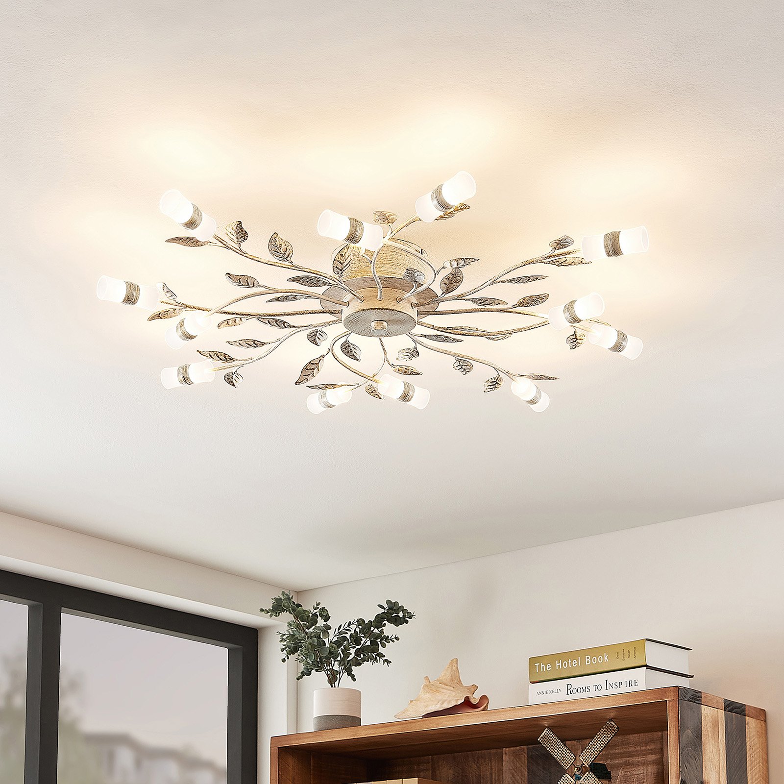 Lindby Bolonia LED plafondlamp, wit