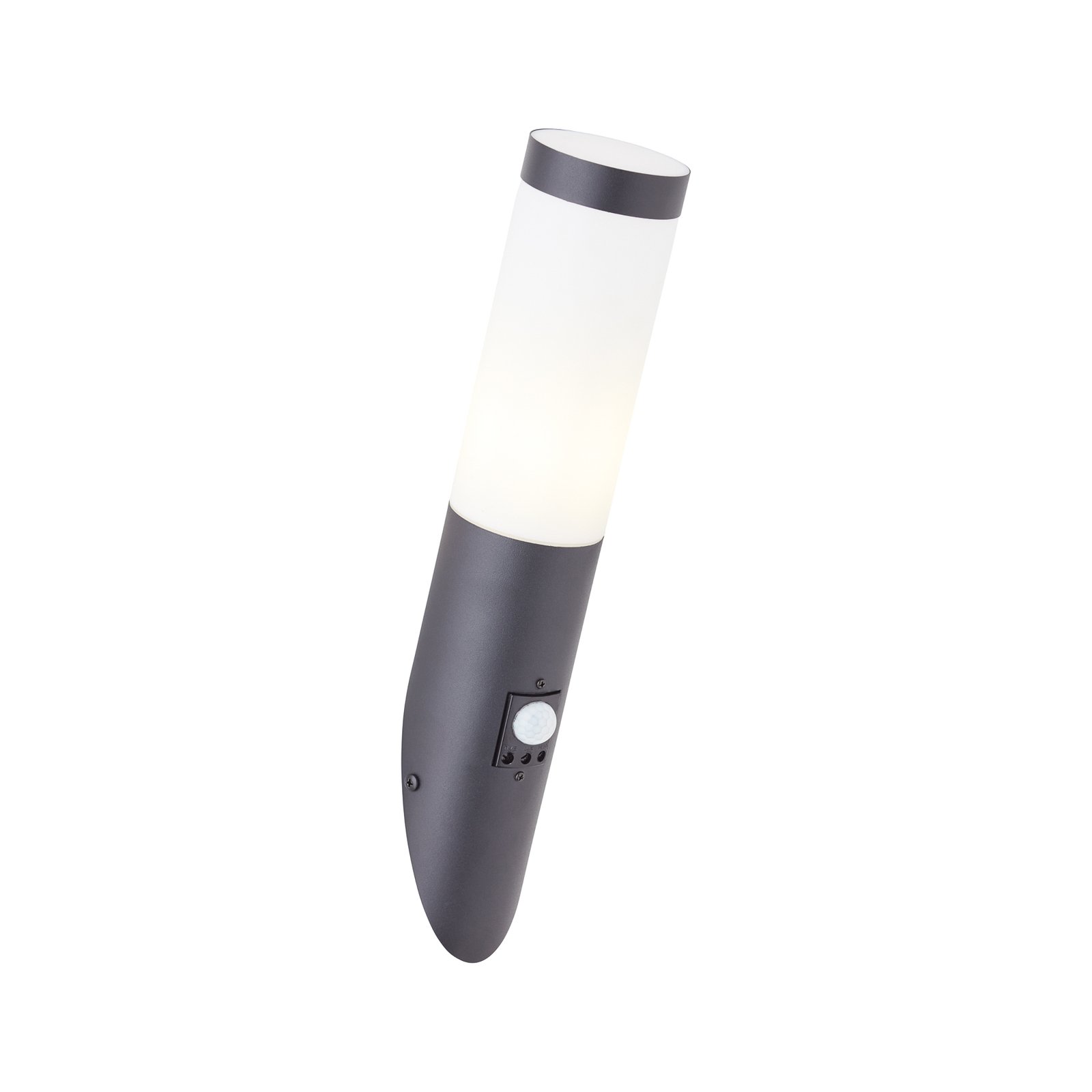 Buitenwandlamp Dody Sensor, zwart, metaal, kunststof