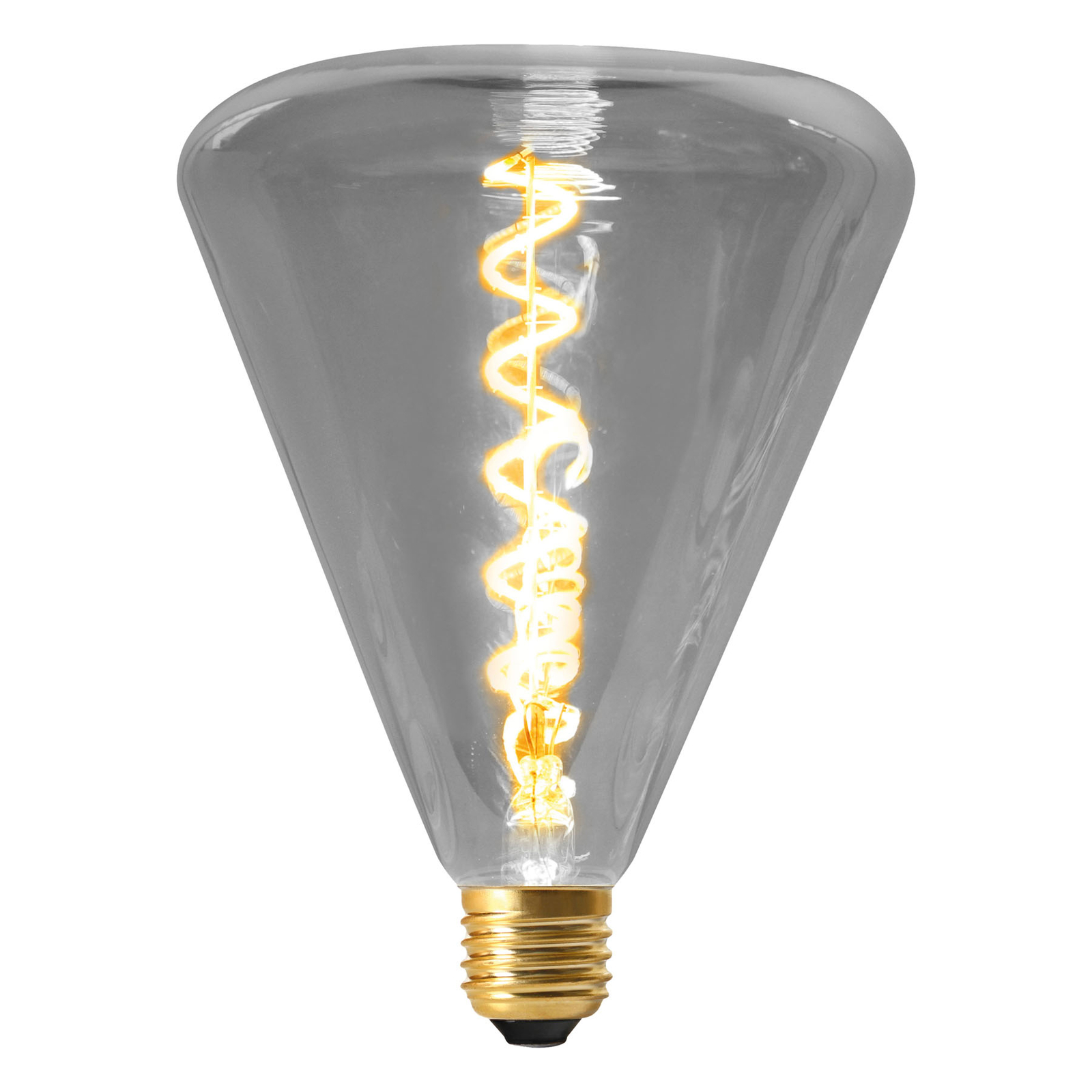 LED-Lampe Dilly E27 4W 2200K dimmbar, grau getönt