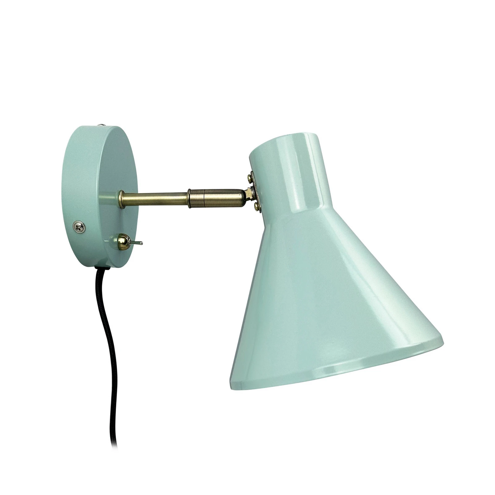 Dyberg Larsen lampa ścienna Sleep, miętowa zieleń, Ø 15 cm, stal