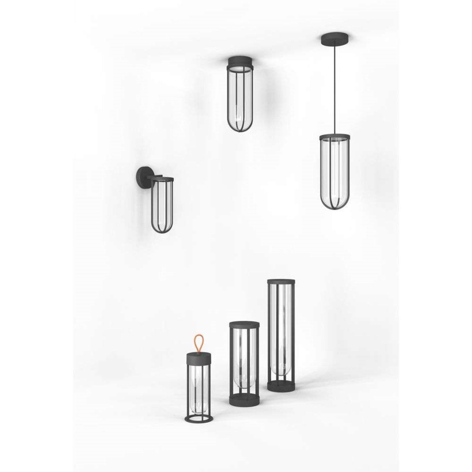 In Vitro Outdoor Wall Lamp Antrracite - Flos