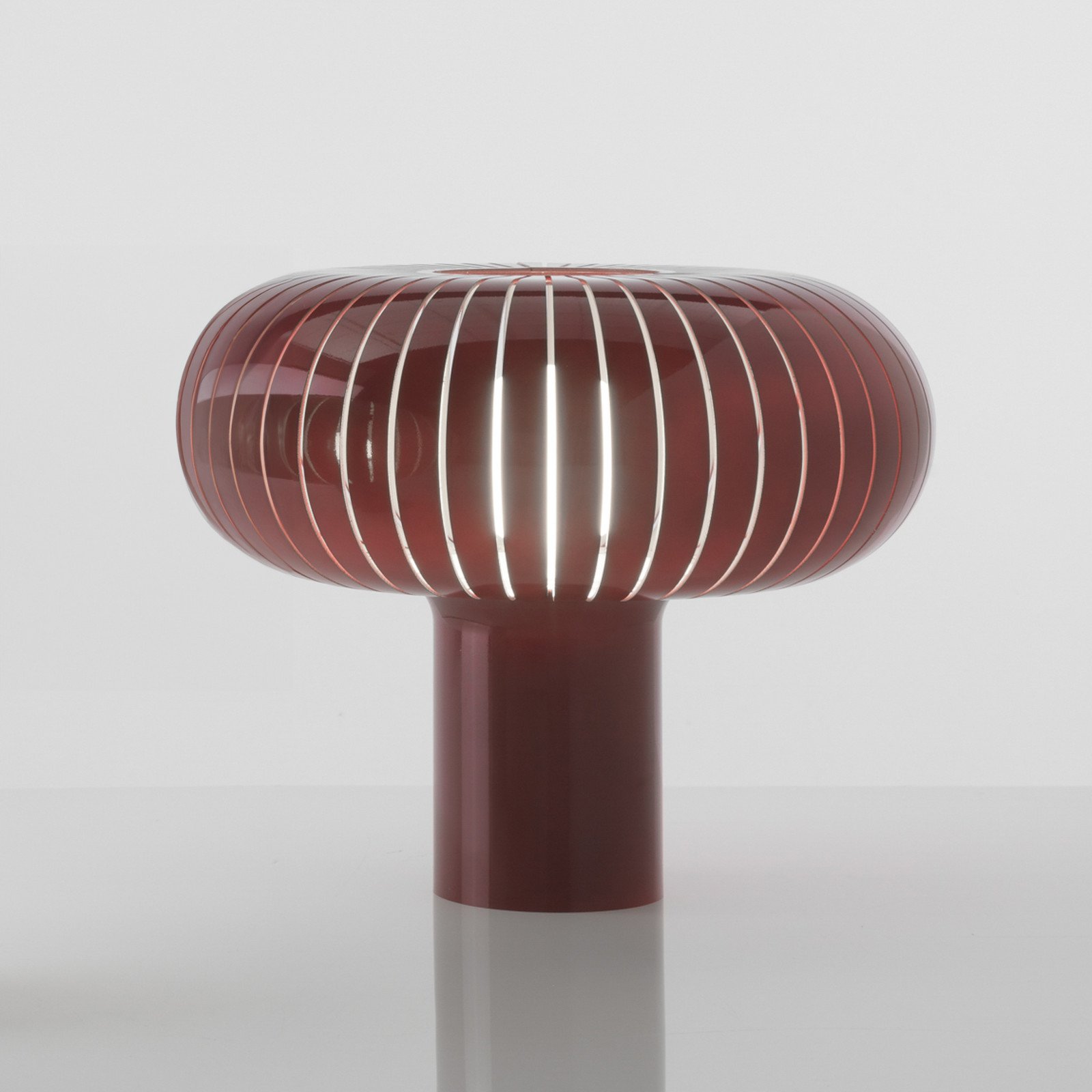 Lampă de masă Kartell Teresa roșu burgundy Ø 50 cm PMMA - Camera de zi / sufragerie - design - Plastic