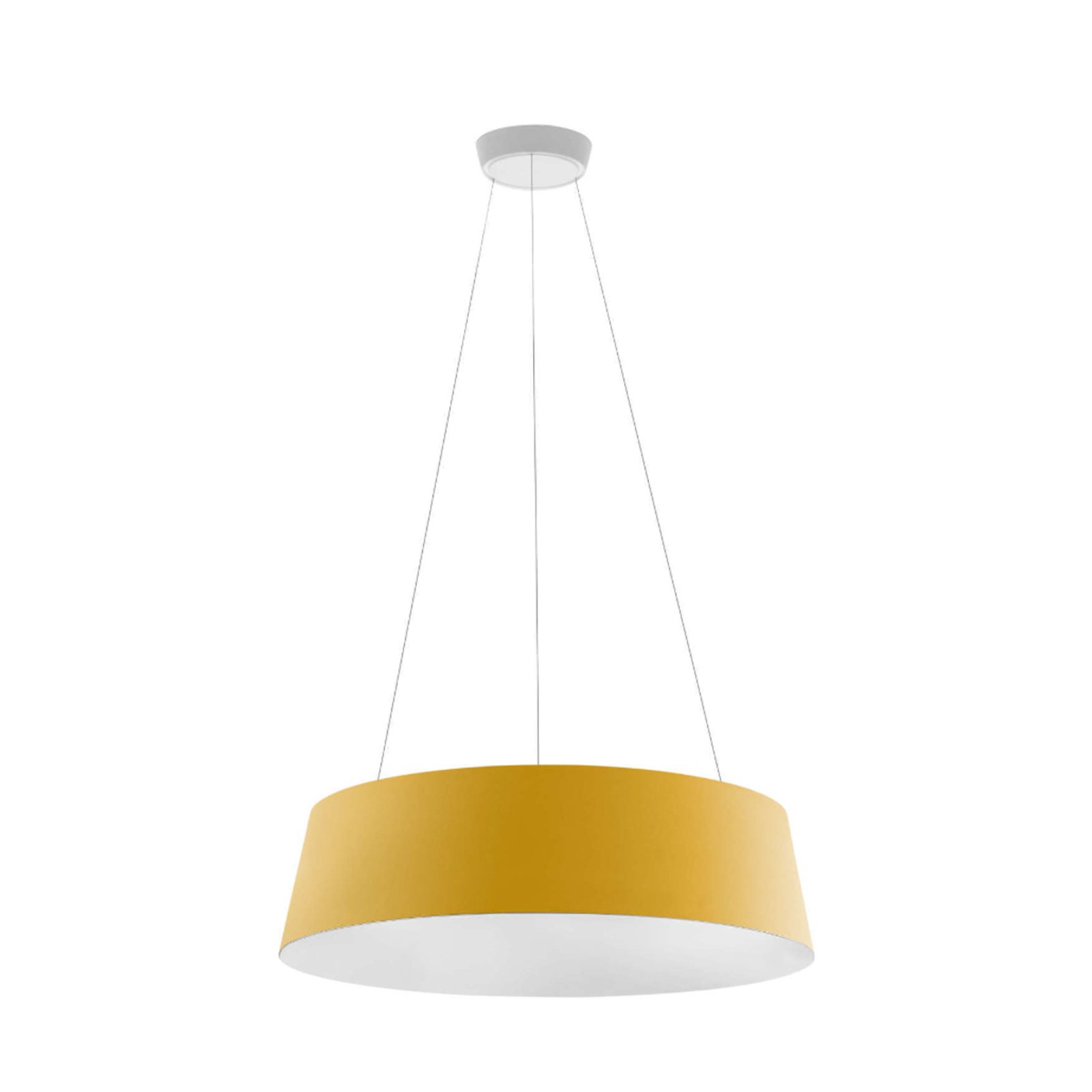 Stilnovo Oxygen LED pendant light, yellow, Ø 75 cm