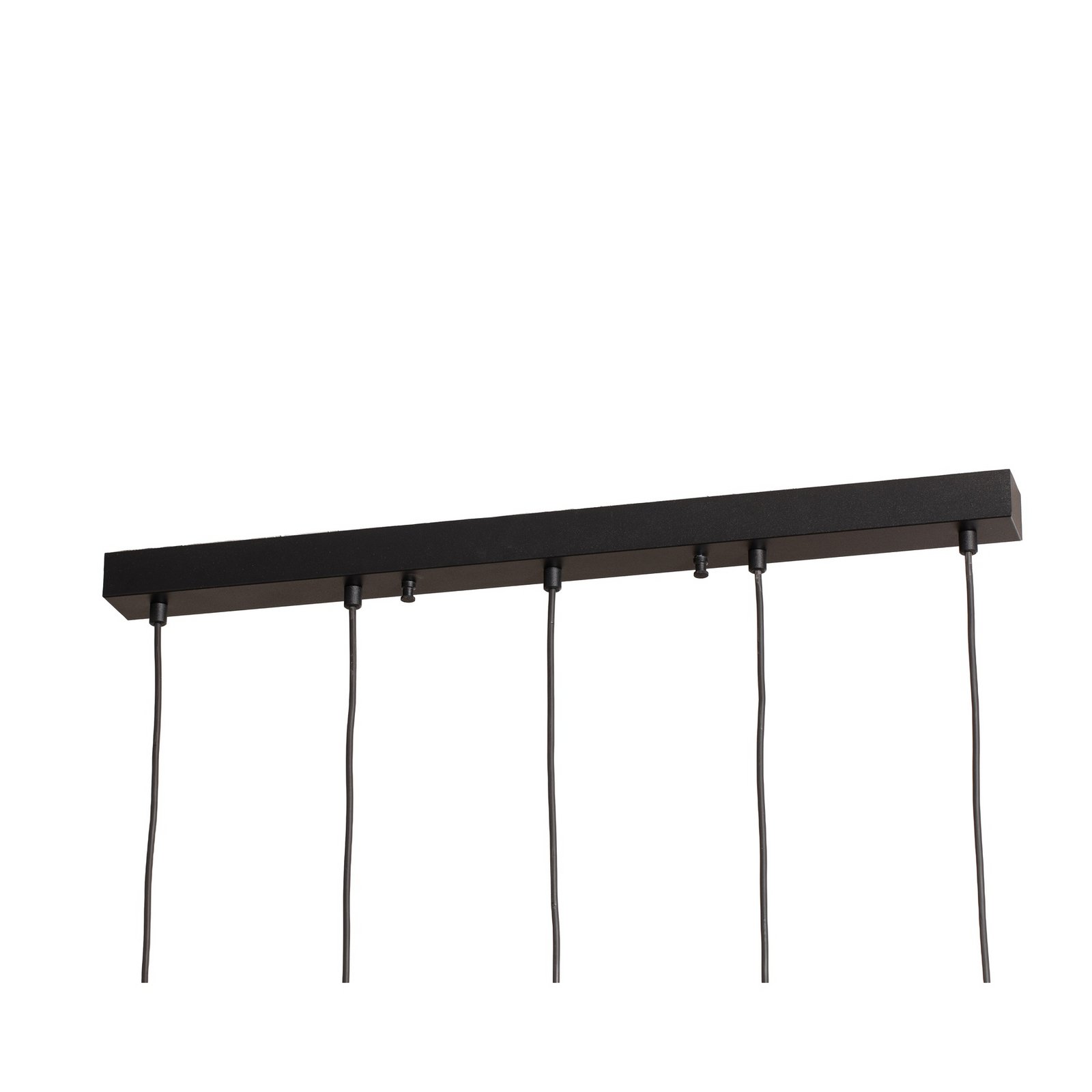 Hänglampa Yildo, svart/guld, 5 lampor. Längd 111 cm