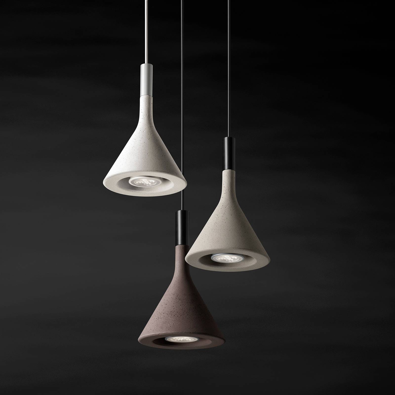 Foscarini Aplomb Mini lampa wisząca beton brązowa
