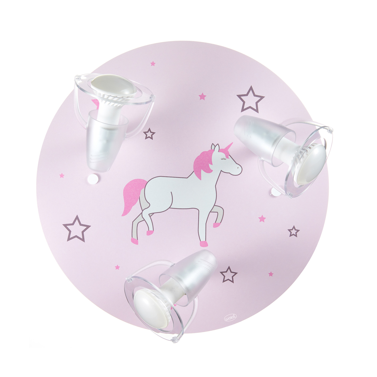 Plafondlamp Unicorn in rosé met drie spots