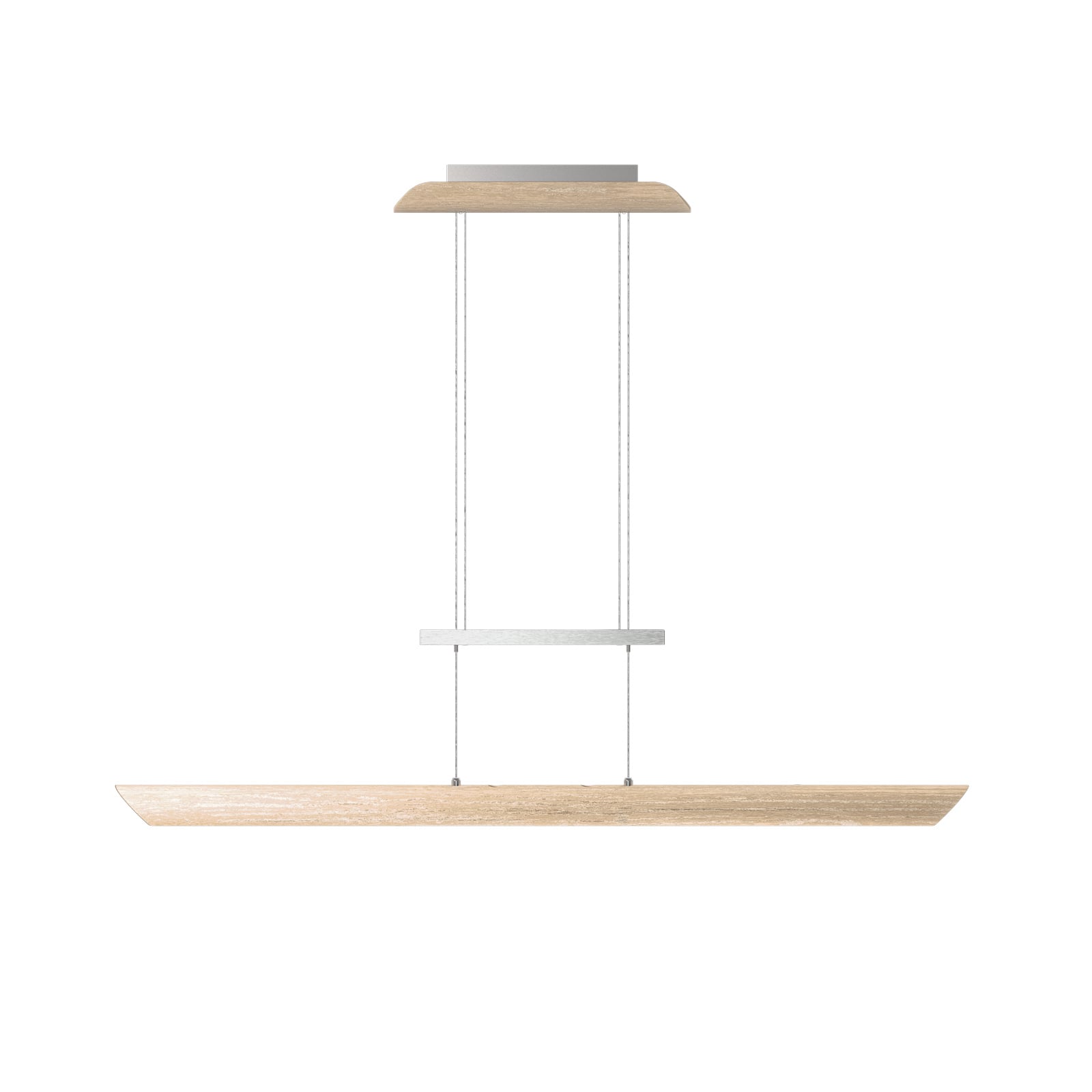 Elobra Colombia S LED pendant light, limed oak, for Living / Dining Room, wood, 18 W, energy efficiency: A+, L: 120 cm, W: 9 cm