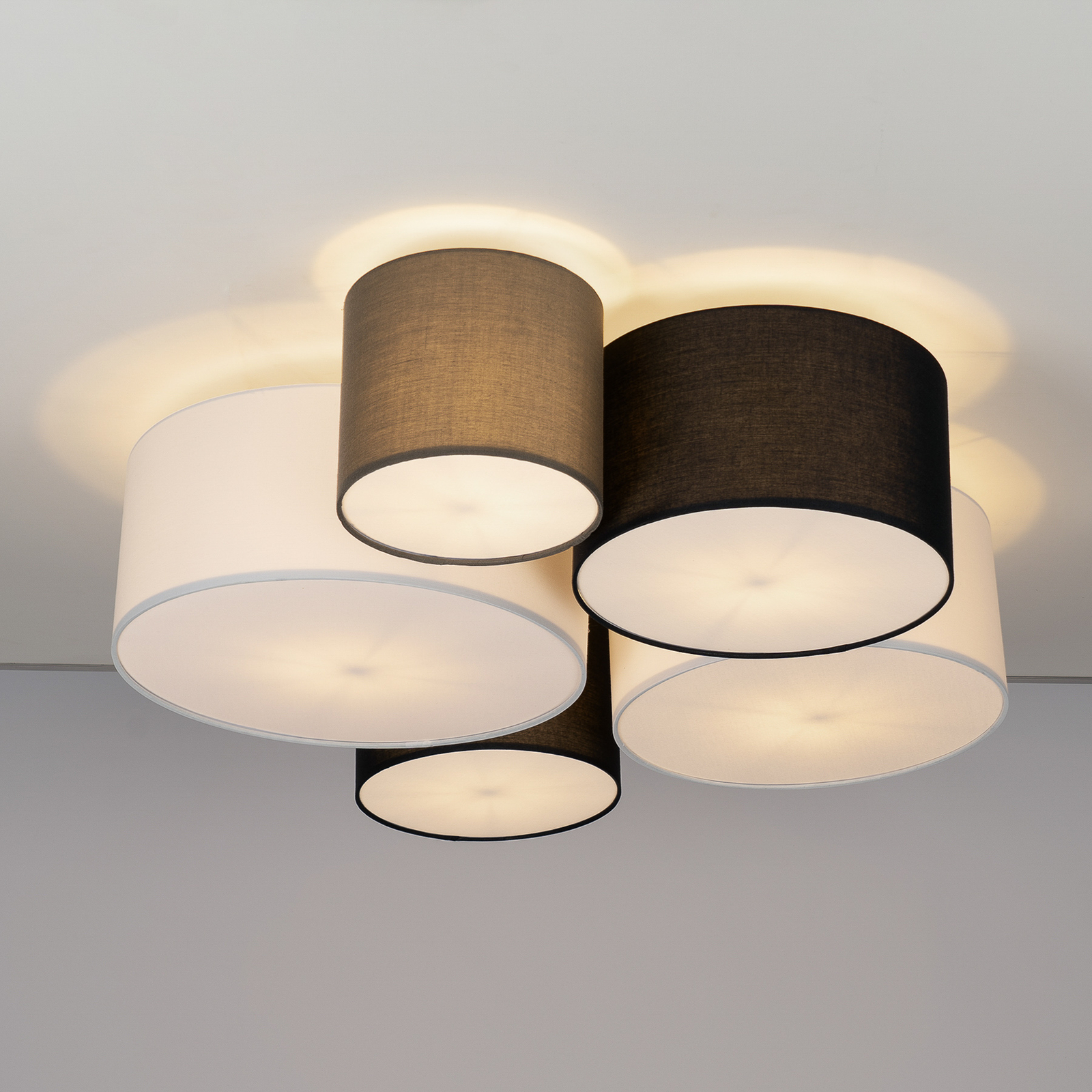 Lindby Lettie textile ceiling light, 5-bulb