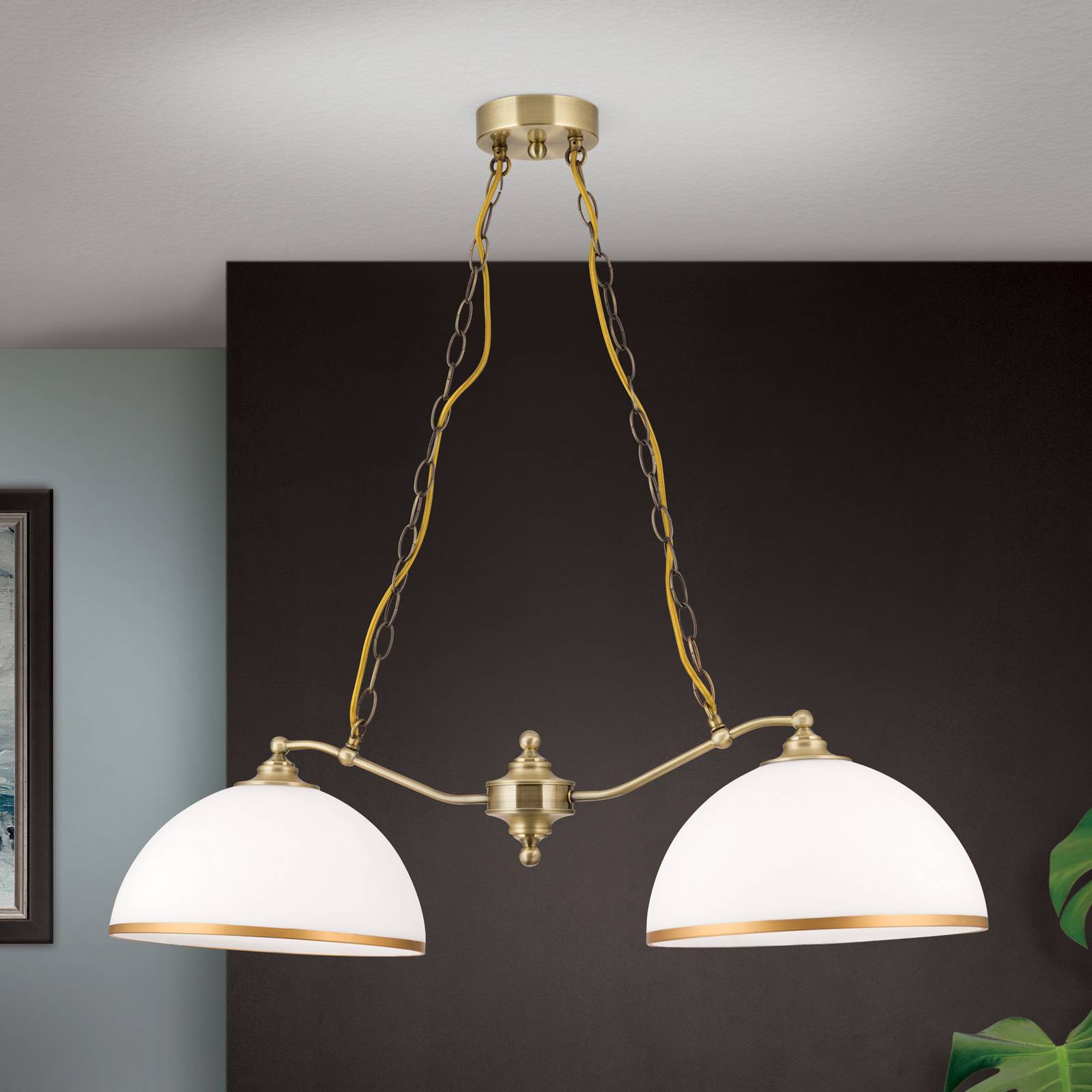 Old Lamp hængelampe med kædeophæng 2 lyskilder