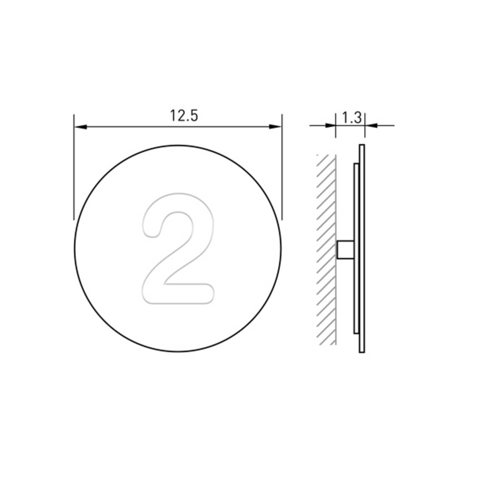 Absolut/ Radius Numéro de maison Round en inox  – 2