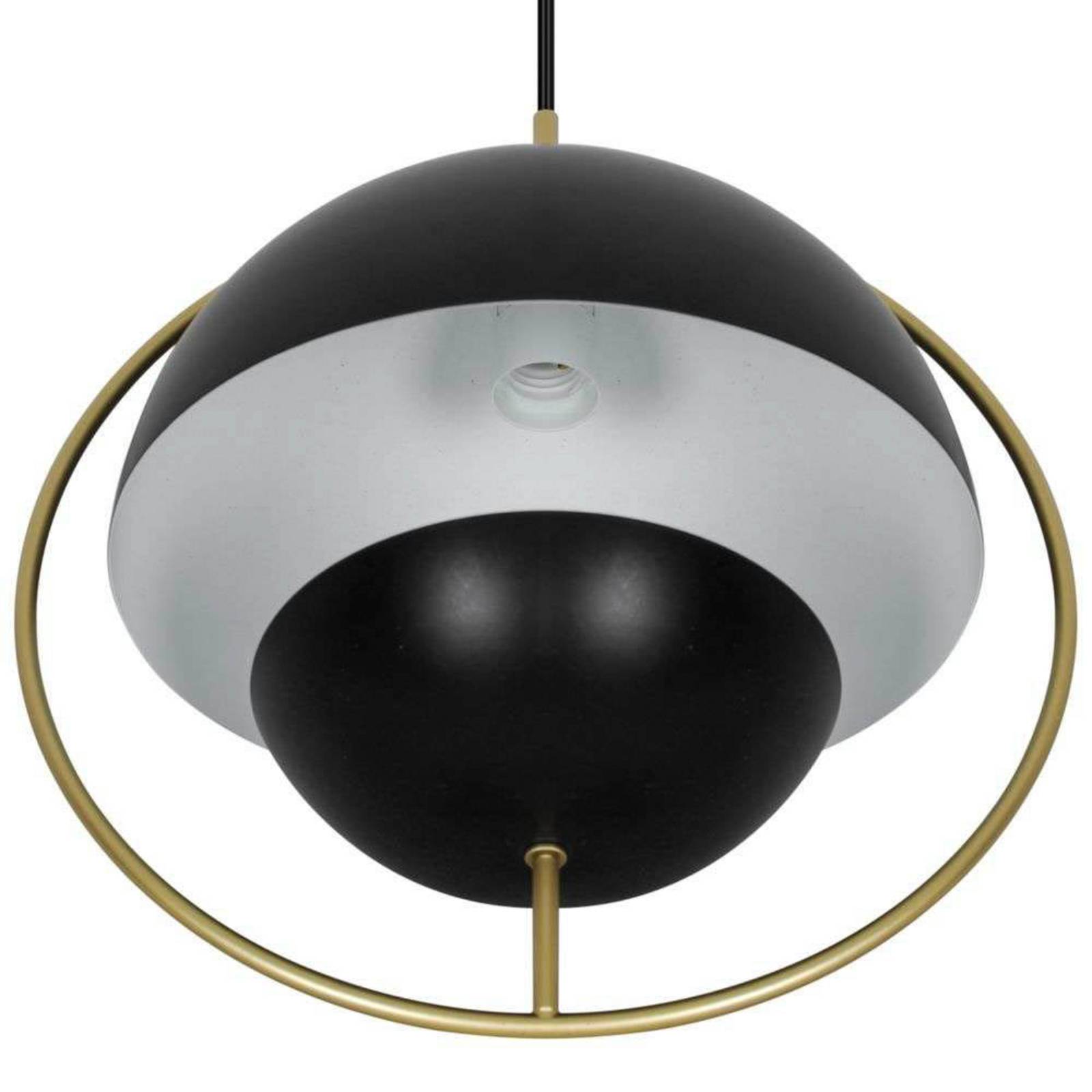 Lampa wisząca Tavia, czarna, Ø 33 cm, metal