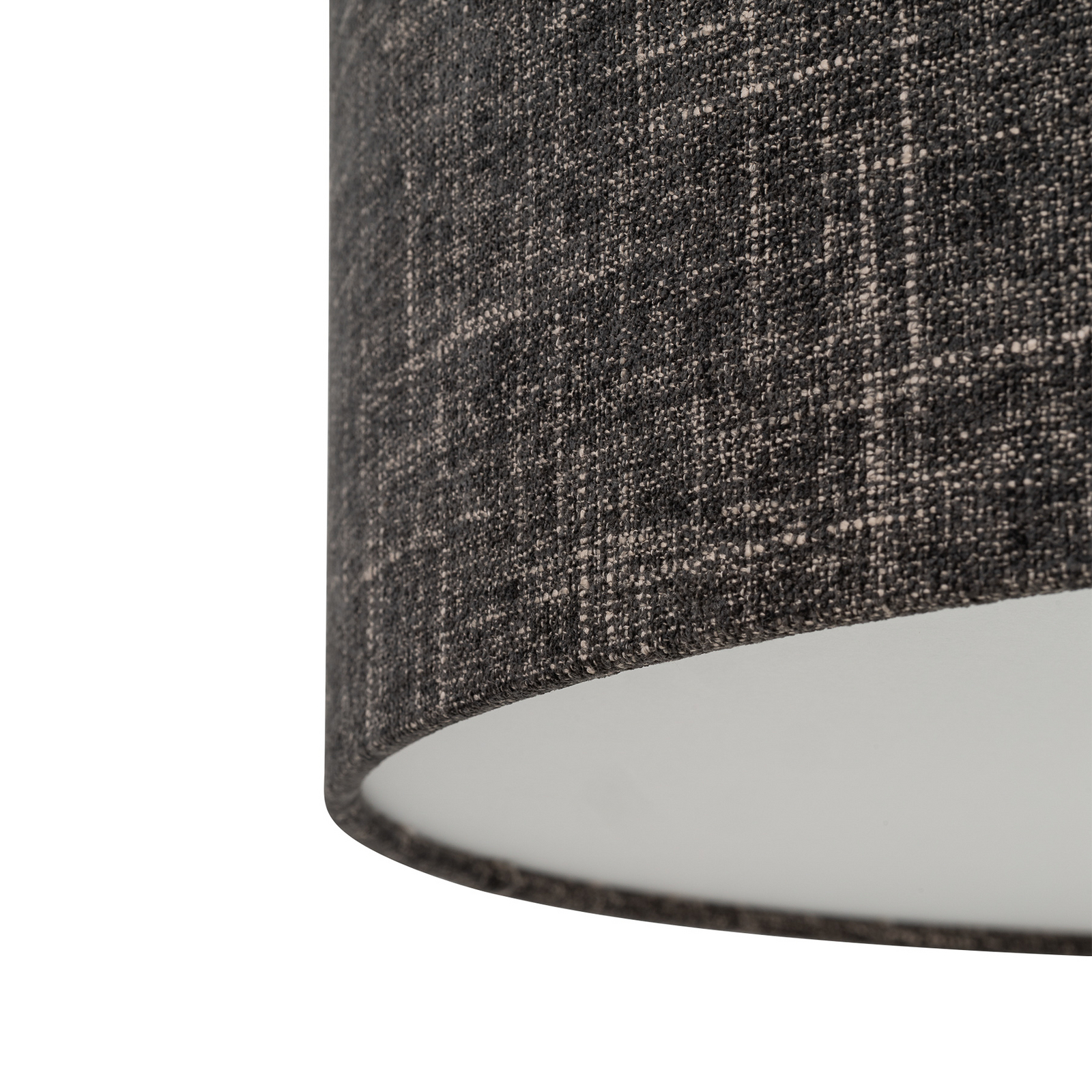 Amarela M ceiling light, black melange, textile, E27 Amarela M ceiling light, black melange, textile, E27