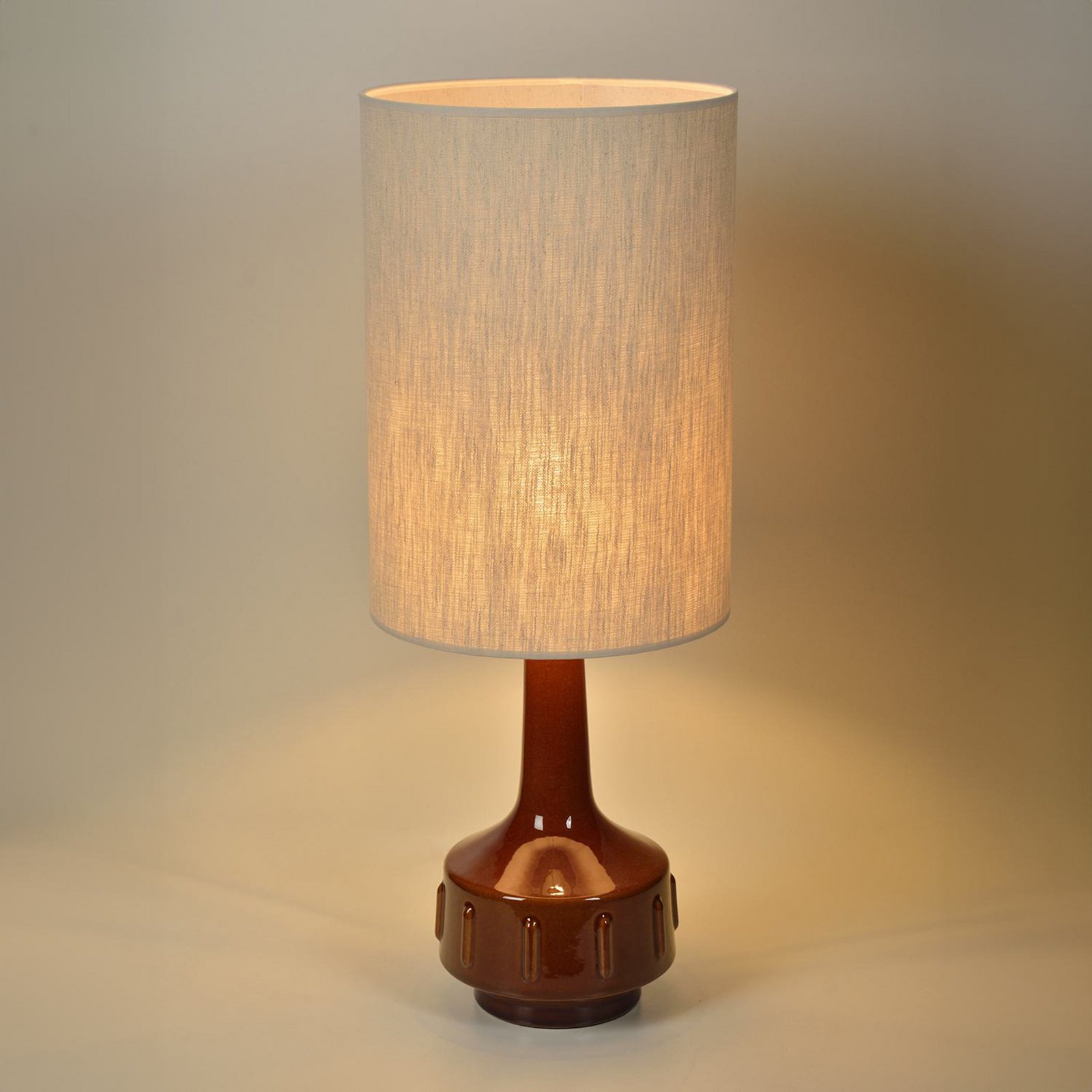 MARKET SET Lampă de masă Jimmy, maro/bej, înălțime 83 cm