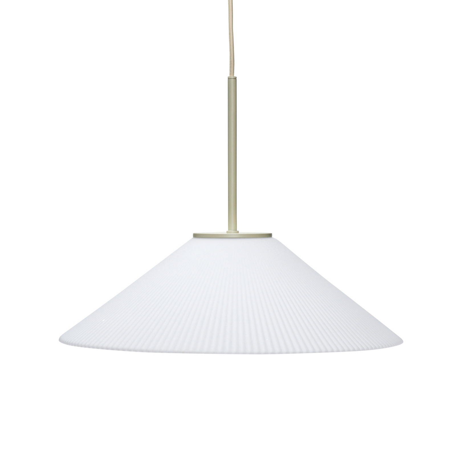 HÜBSCH Suspension Solid, blanc, sable, verre, fer, E27