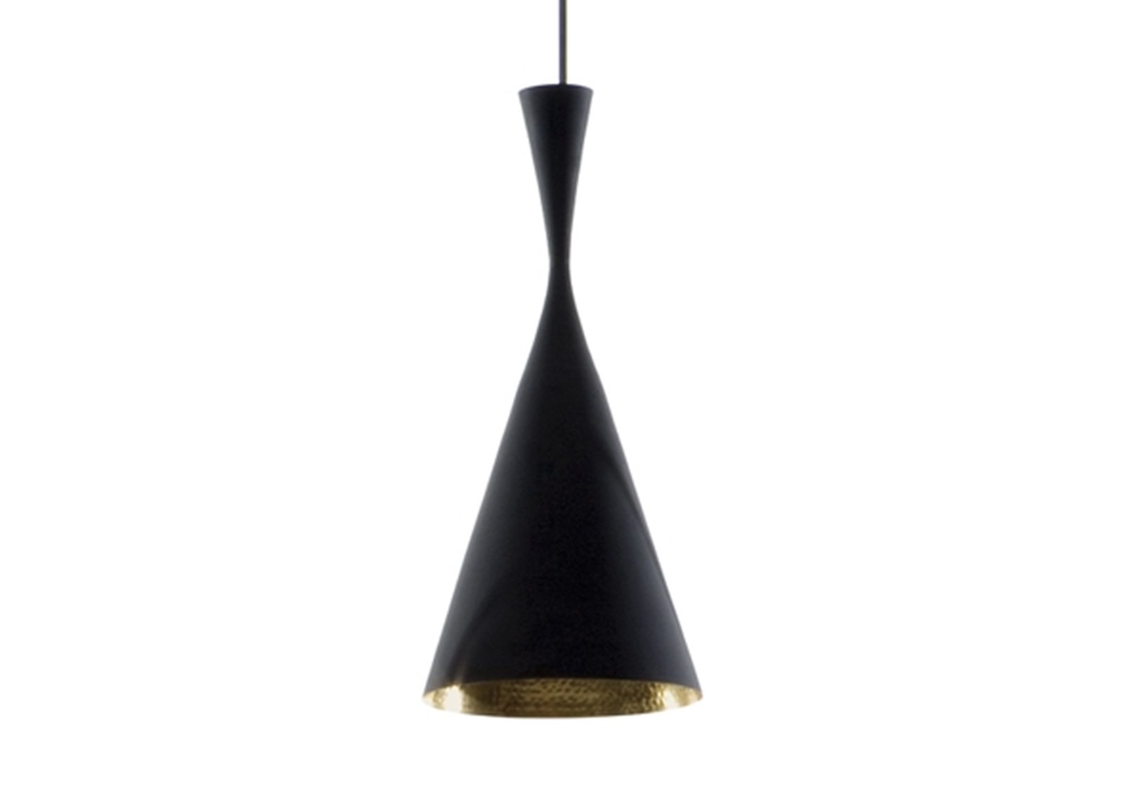 Beat Tall LED Pendant Matt Black/Brass - Tom Dixon