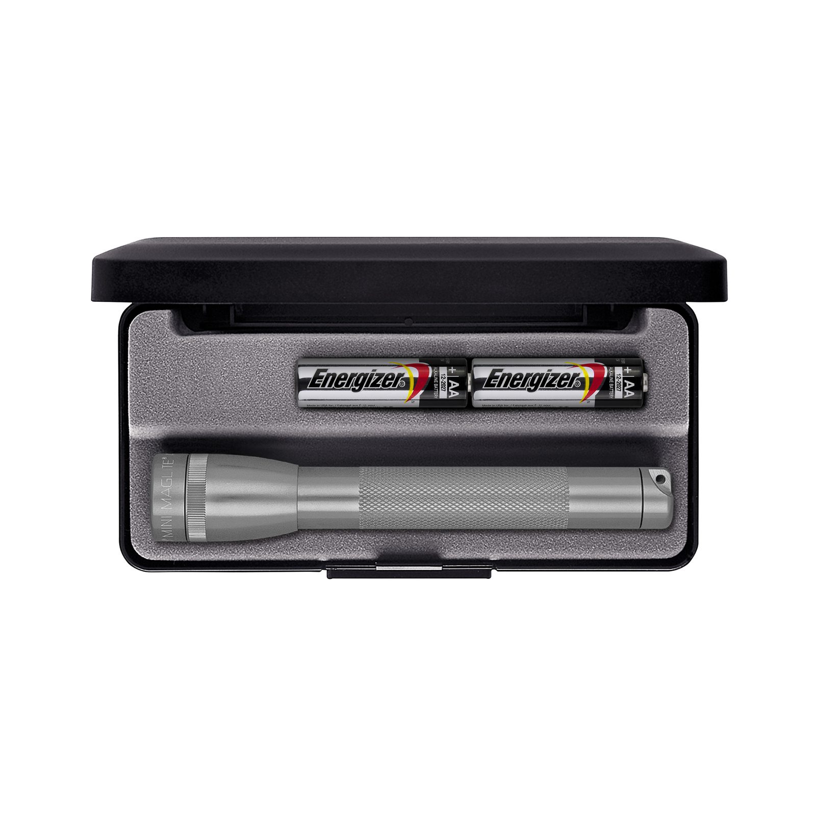 Maglite Xenon lukturītis Mini, 2 baterijas AA, ar kastīti, pelēks