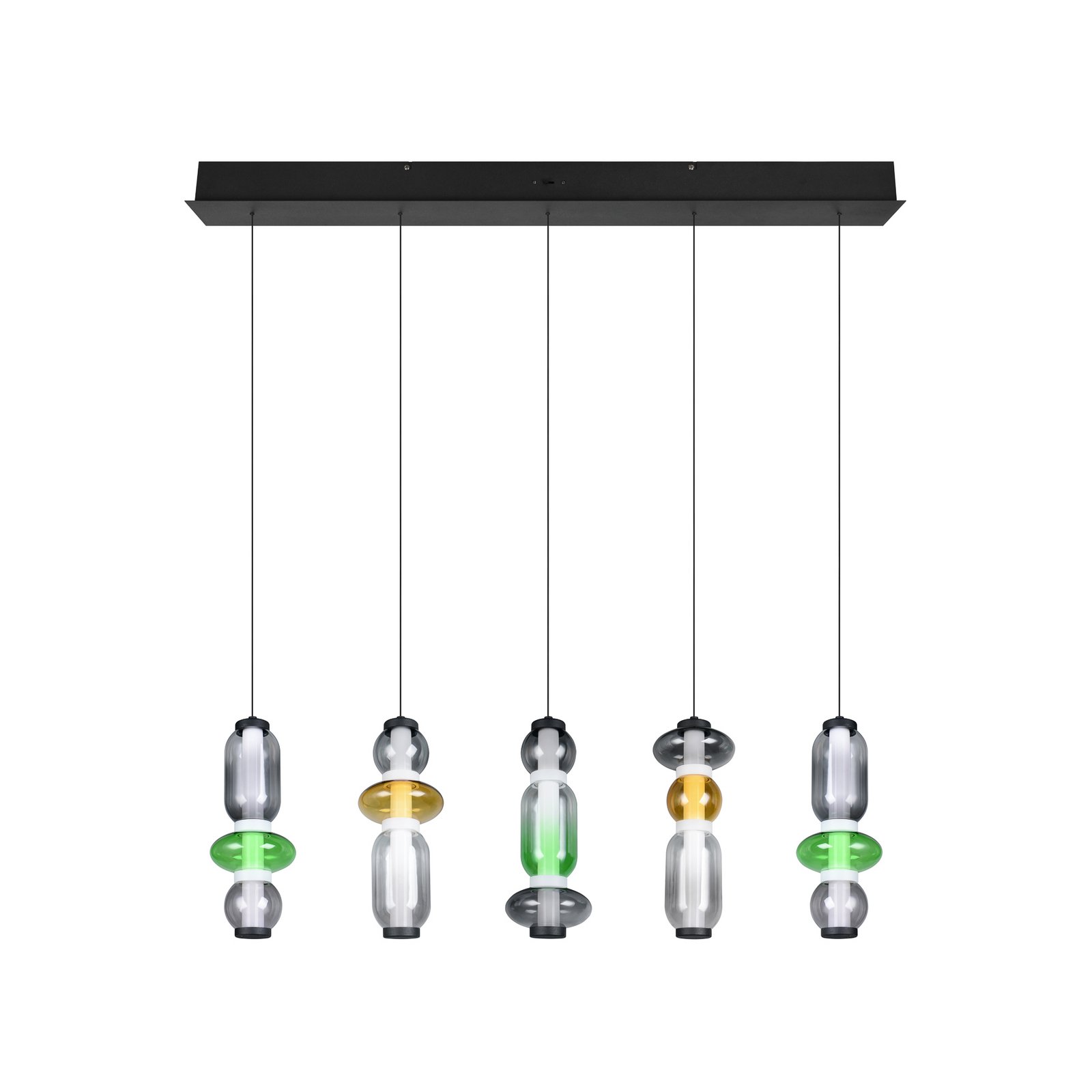 LED lógó lámpa Minerva, hossza 100 cm, színes, üveg, CCT dimmelhető LED lógó lámpa Minerva, hossza 100 cm, színes, üveg, CCT dimmelhető