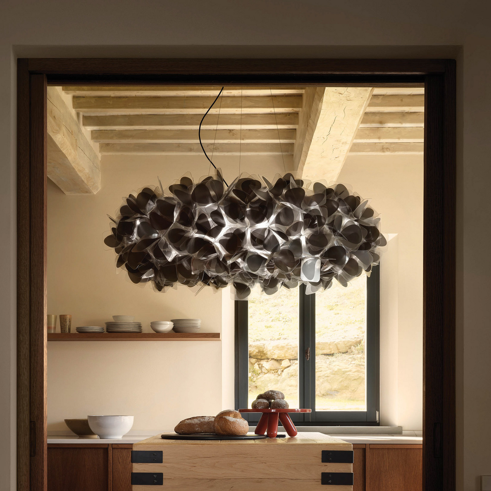 Slamp Preto, Preto Candeeiro Suspenso Clizia Mama Non Mama, Ø 78 Cm, Preto