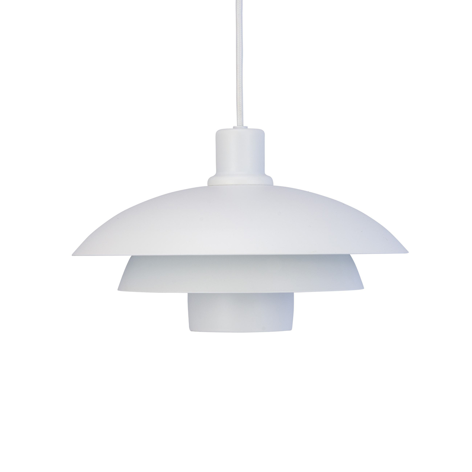 Dyberg Larsen Candeeiro suspenso Morph, branco, Ø 30 cm, metal