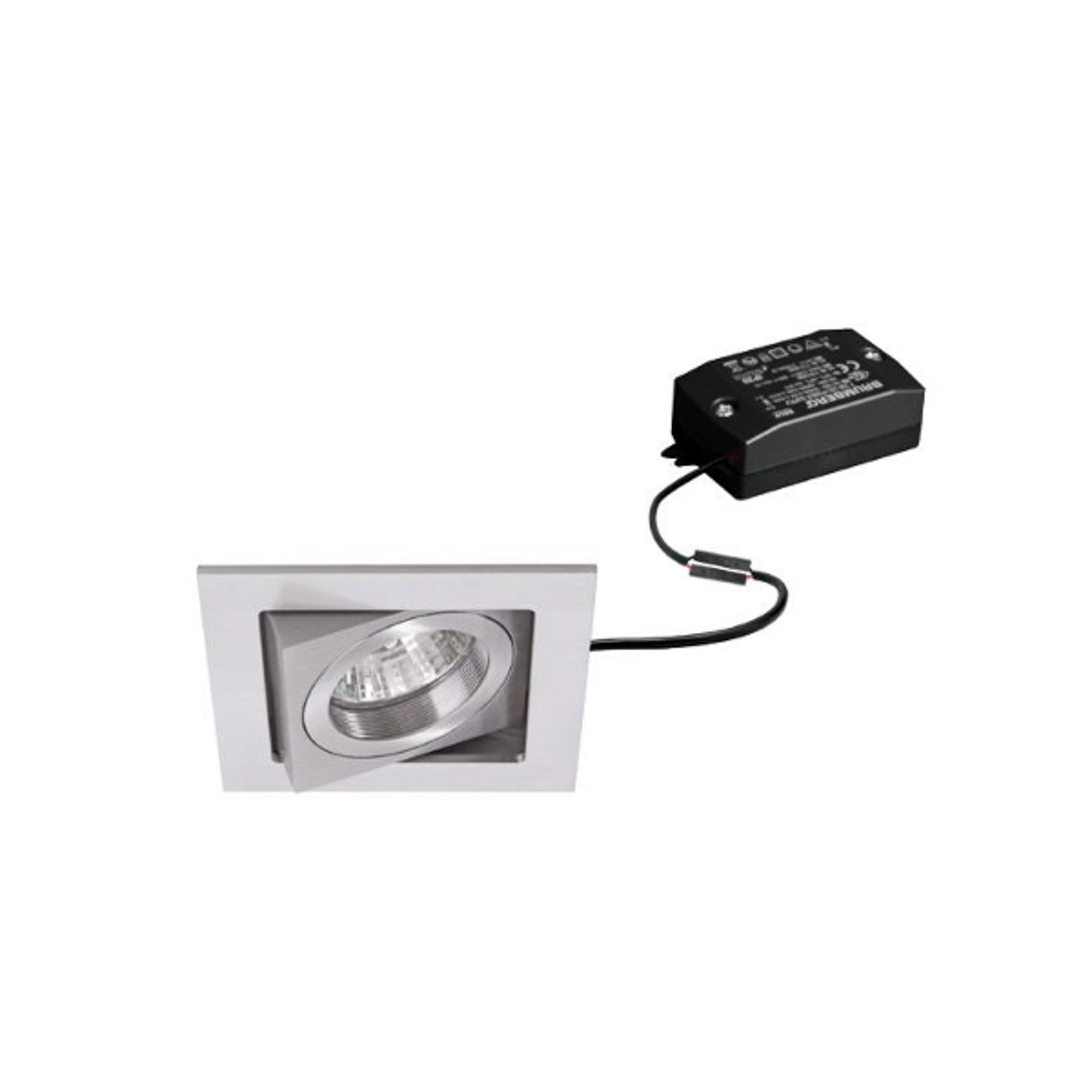 BRUMBERG LED-indbygningsspot Abran, mat aluminium, drejemonteret