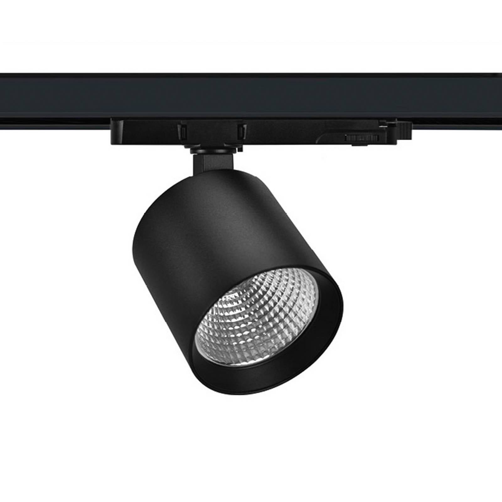 SLC LED-Schienenspot Fox, schwarz, 3.000 K, 3-Phasen-Schiene