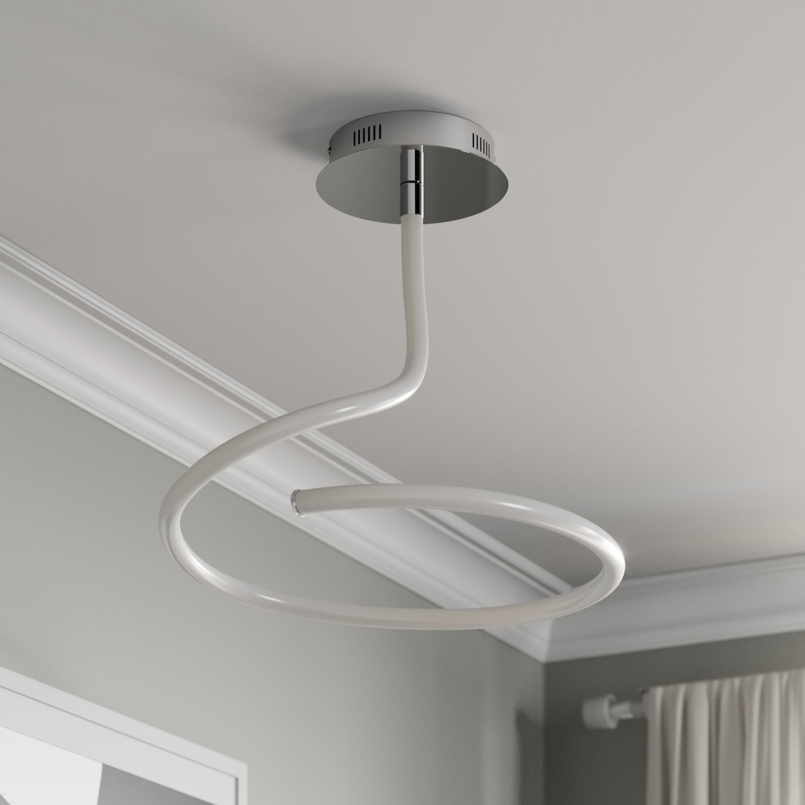 Lucande Serpentina LED plafondlamp, dimbaar