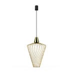 Hanglamp Wave L met kooikap, goud