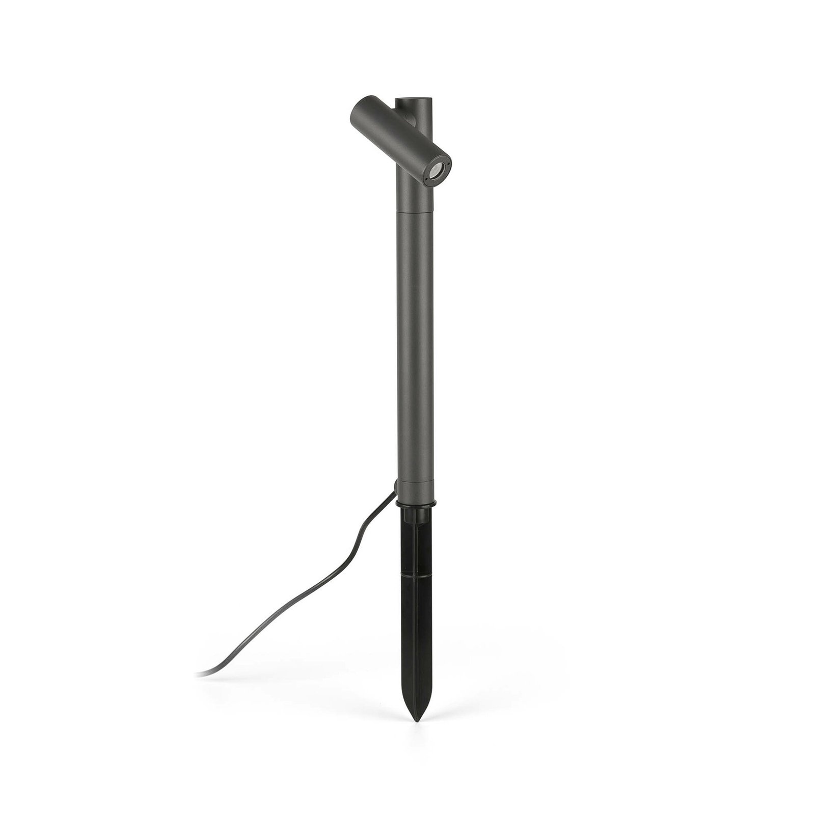 Spy LED lampe med jordspyd, mørkegrå, aluminium, høyde 68,5 cm