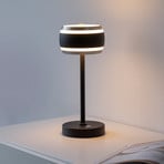 Akumulatora galda lampa PURE Falling Rings, melna pērle/dimants, CCT