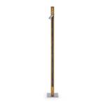 HerzBlut Lampadaire LED Karl G, bois/granit, liseuse LED