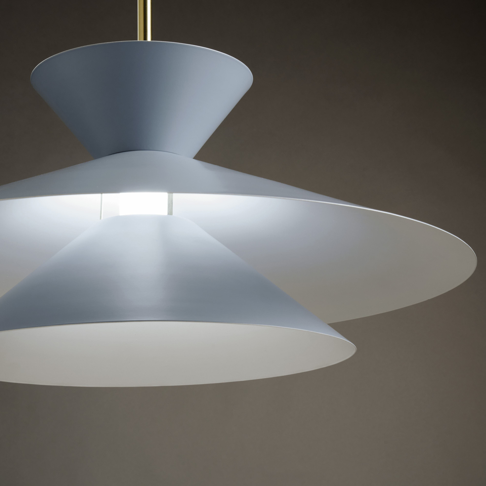 Kim pendant light, sky blue, Ø 60 cm, metal