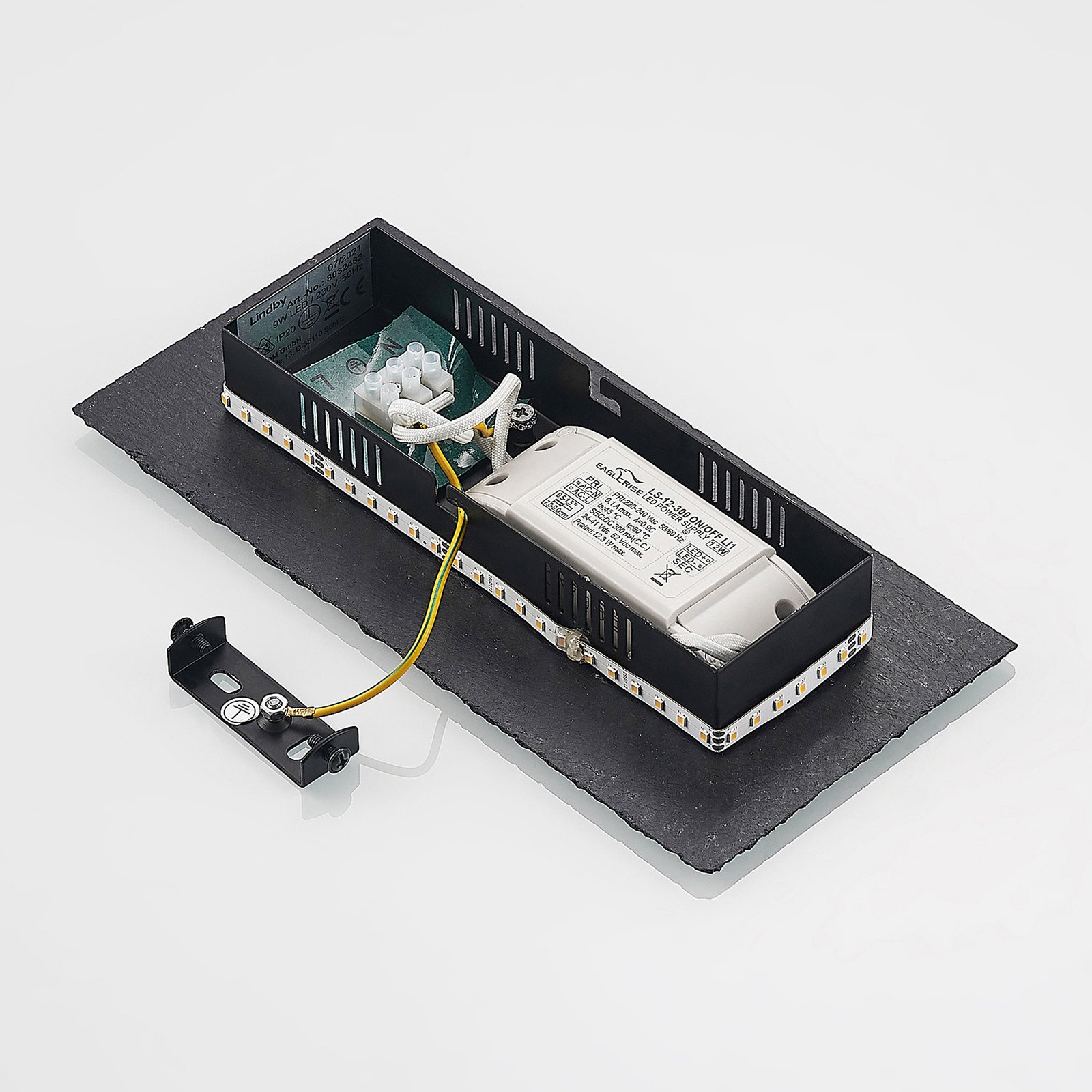 Peetu Square LED Wandleuchte Black - Lindby