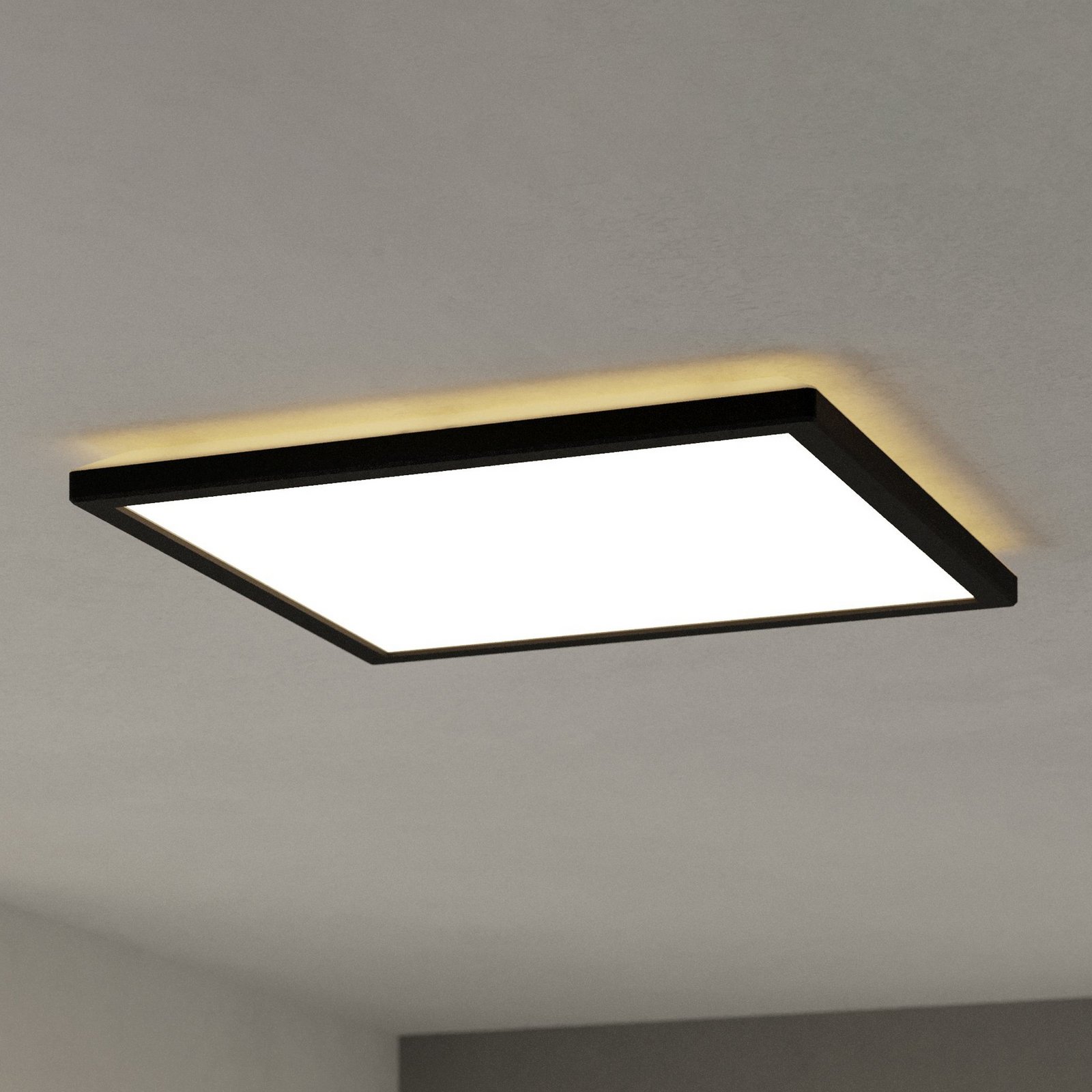 EGLO connect lampa sufitowa LED Rovito-Z, czarna, 39 x 39 cm