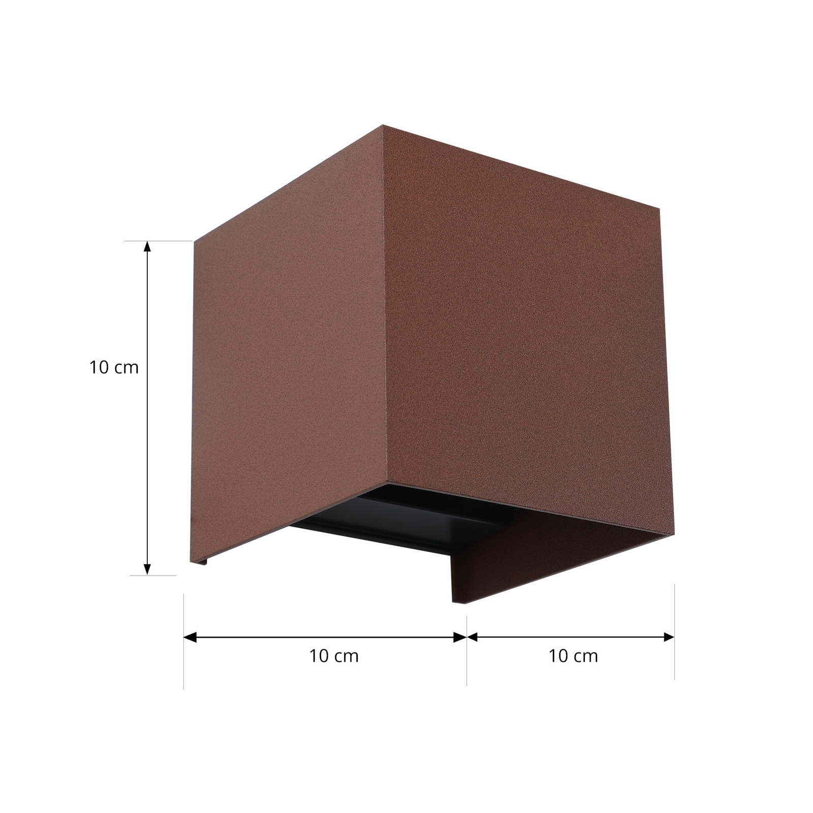 Lindby Smart LED outdoor wall lamp Dara rust angular CCT RGB Tuya